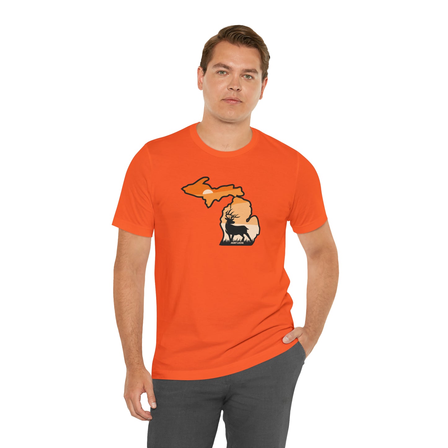Michigan - Sunset Buck Front Tee