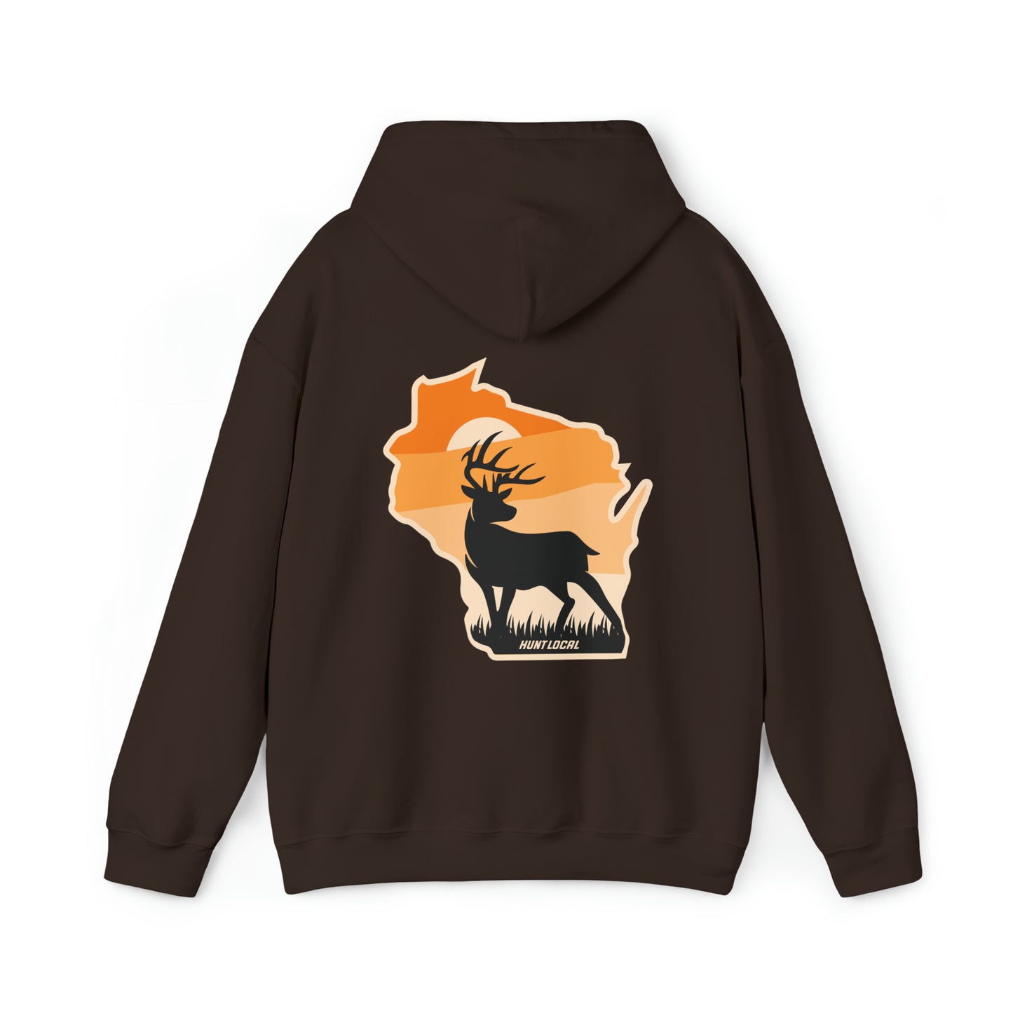 Wisconsin - Sunset Buck Hoodie (back)