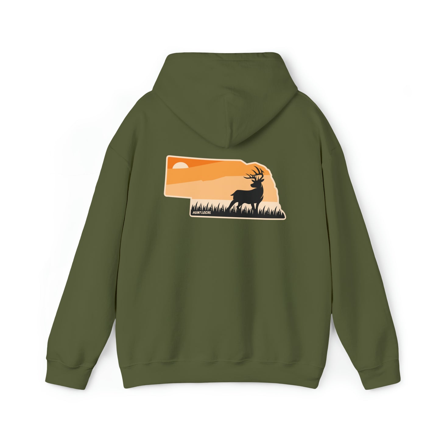 Nebraska - Sunset Buck Hoodie (back)