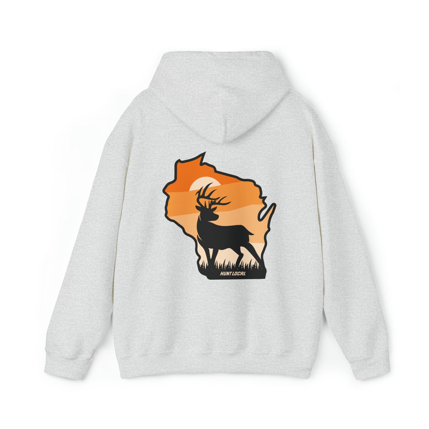 Wisconsin - Sunset Buck Hoodie (back)
