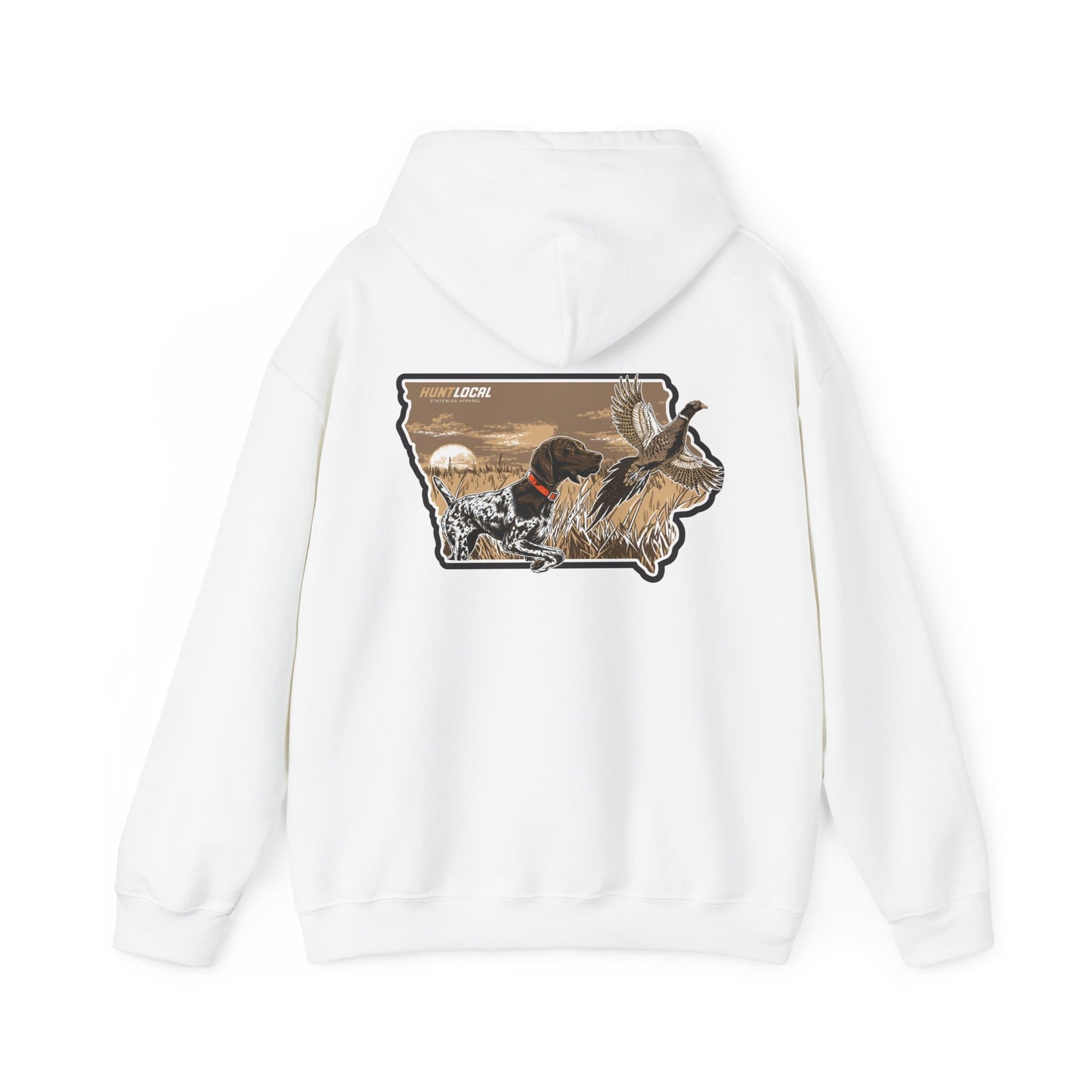 Iowa - Upland Bird Dog Hoodie (back)