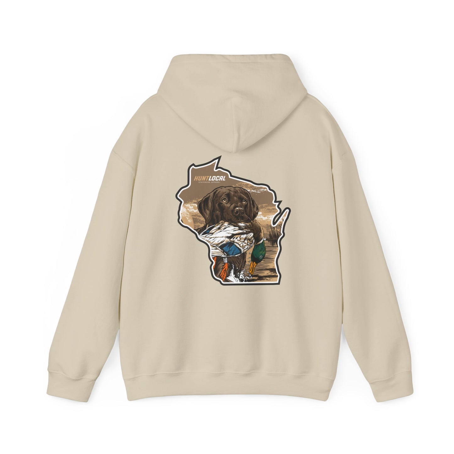 Wisconsin - Waterfowl Lab Hoodie (back)