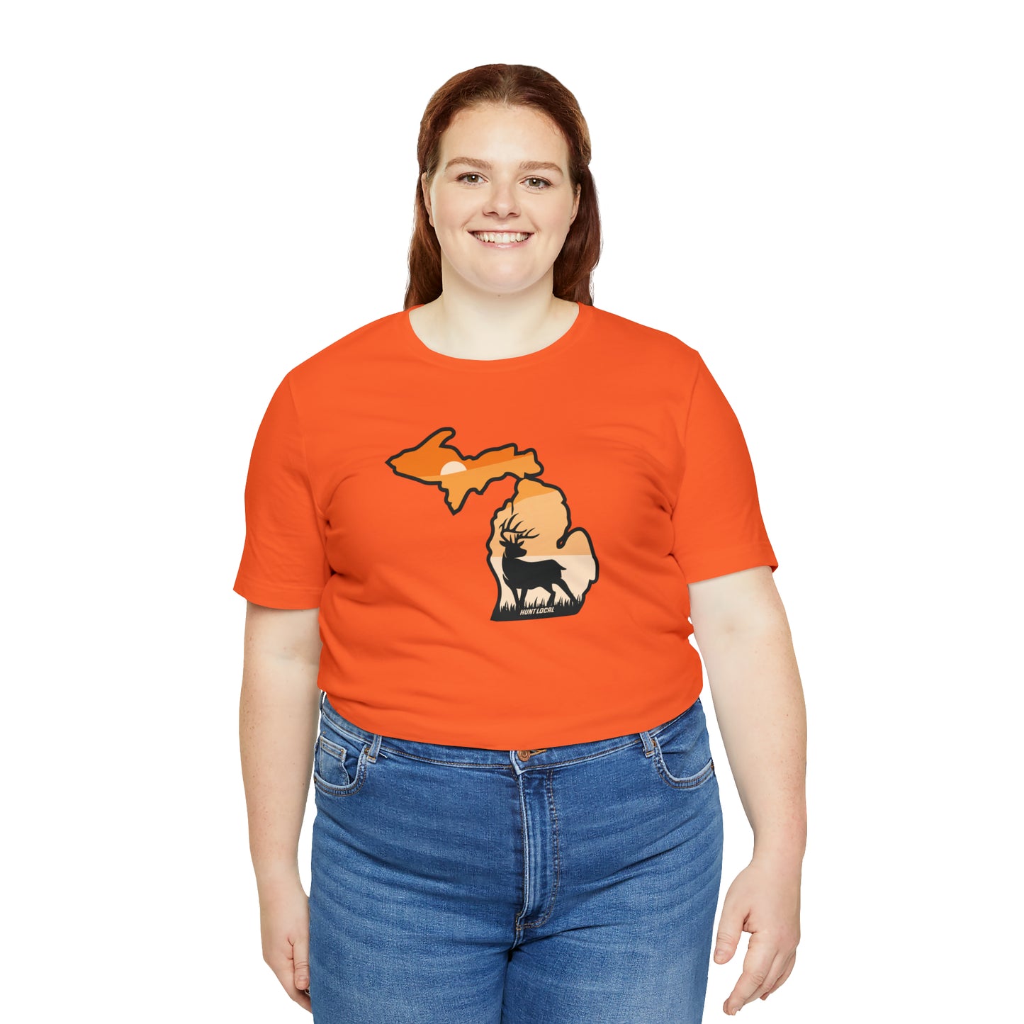 Michigan - Sunset Buck Front Tee