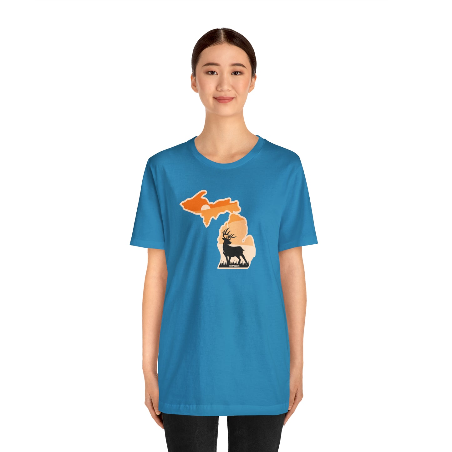 Michigan - Sunset Buck Front Tee