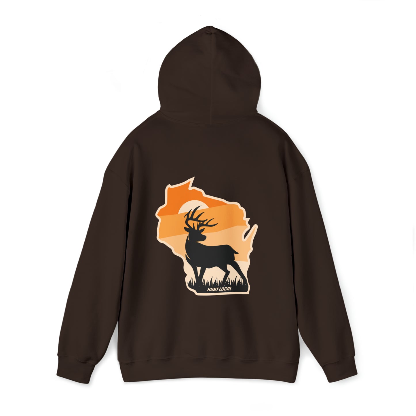 Wisconsin - Sunset Buck Hoodie (back)