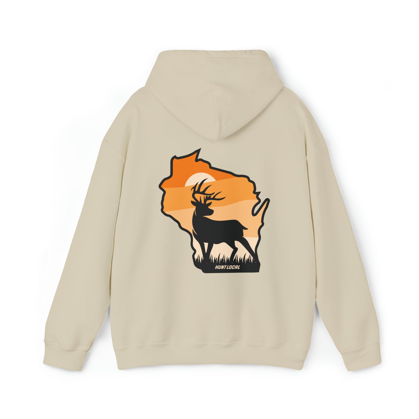 Wisconsin - Sunset Buck Hoodie (back)