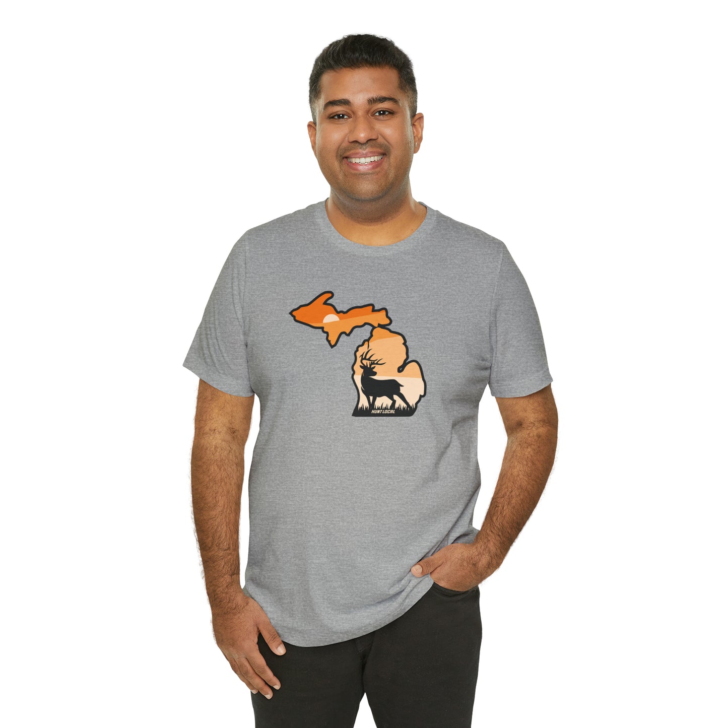 Michigan - Sunset Buck Front Tee
