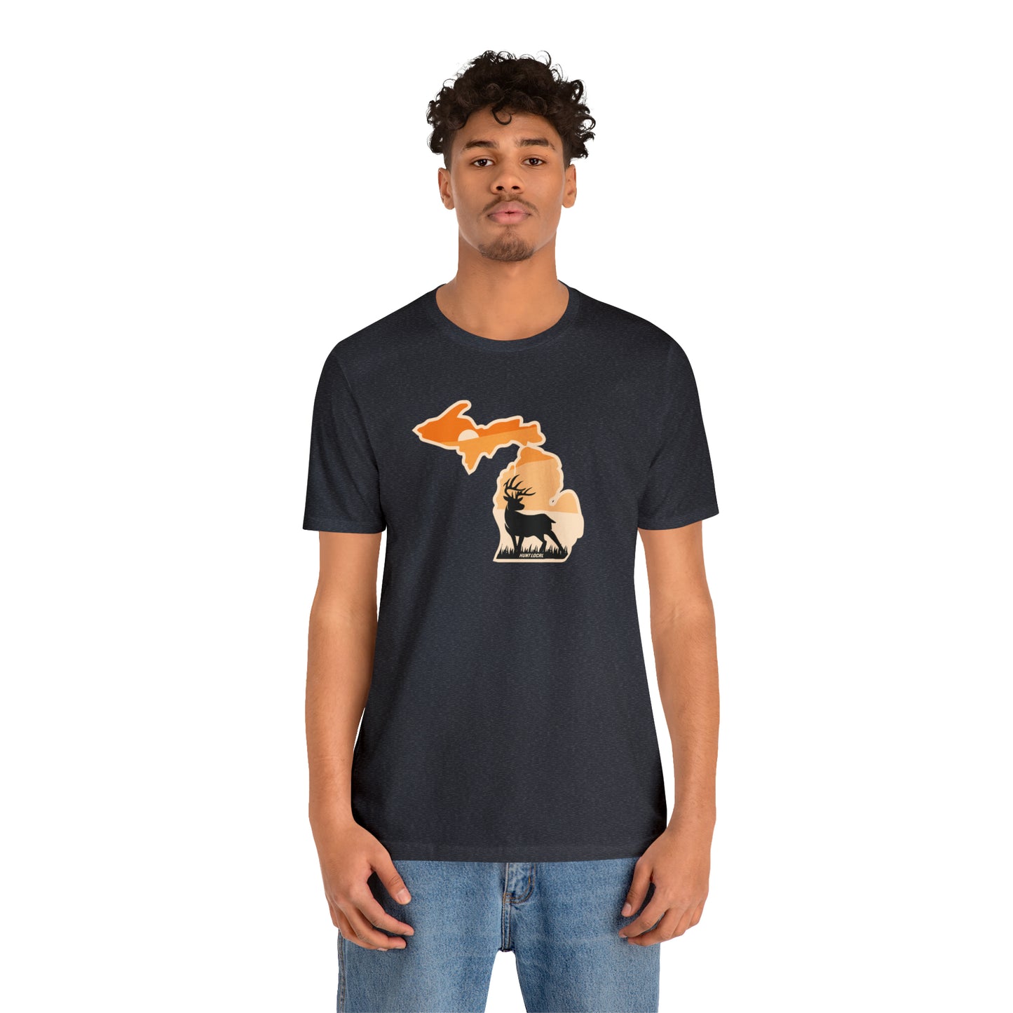 Michigan - Sunset Buck Front Tee