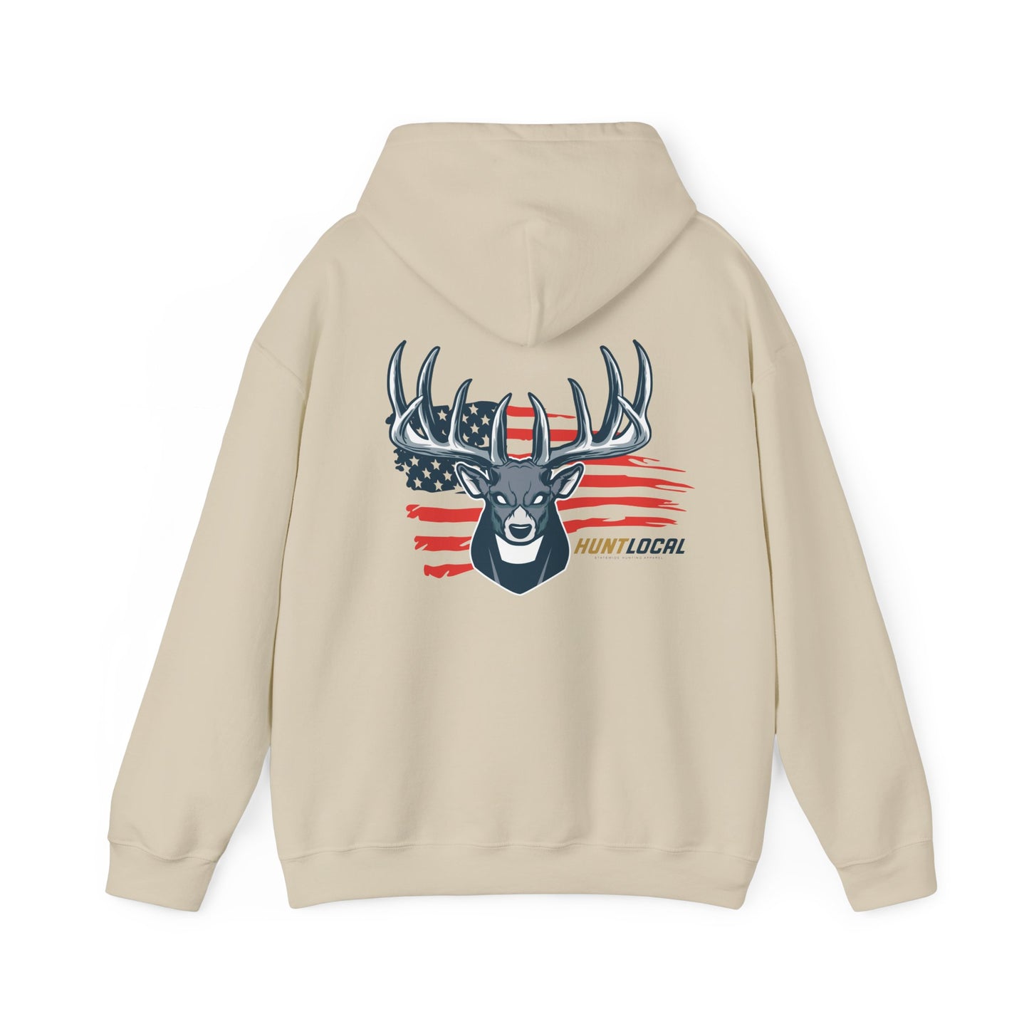 USA - Patriot Buck Distressed Hoodie (back)