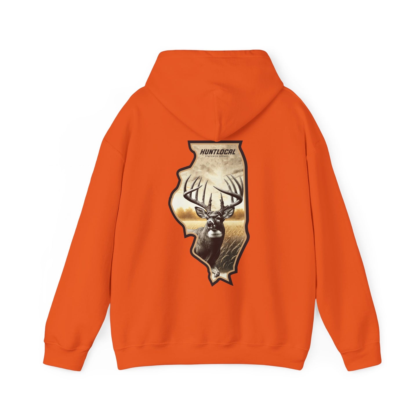 Illinois - Whitetail Buck Hoodie (back)