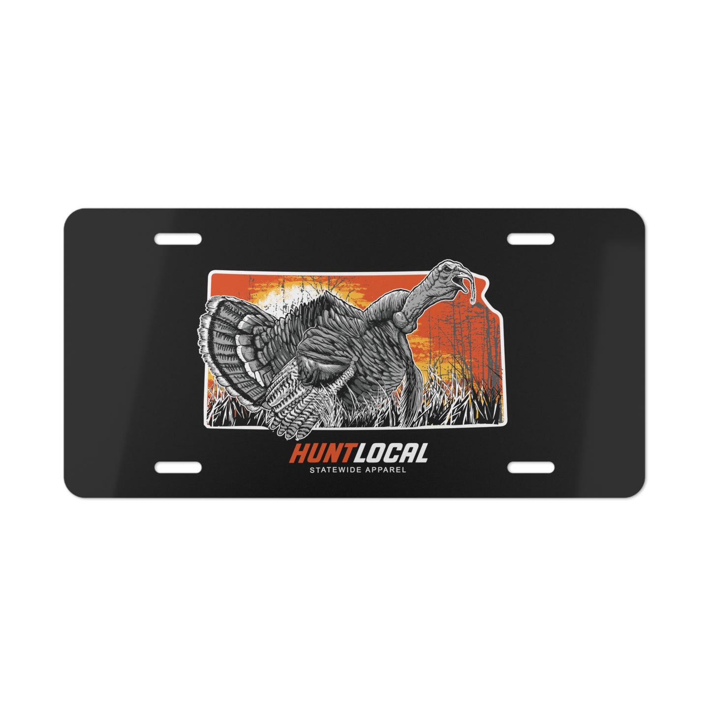 Kansas - Turkey License Plate (black)