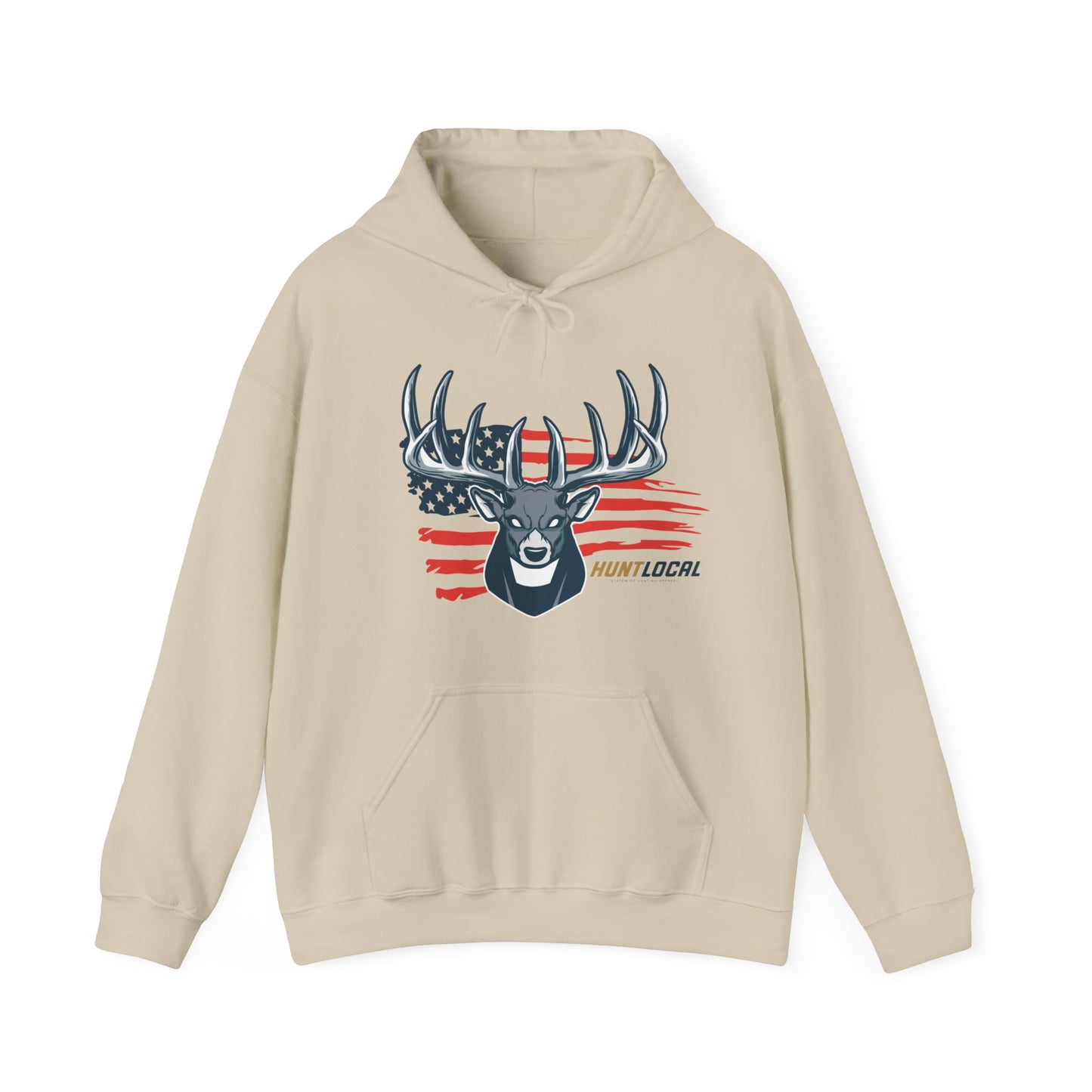 USA - Patriot Buck Distressed Hoodie (front)