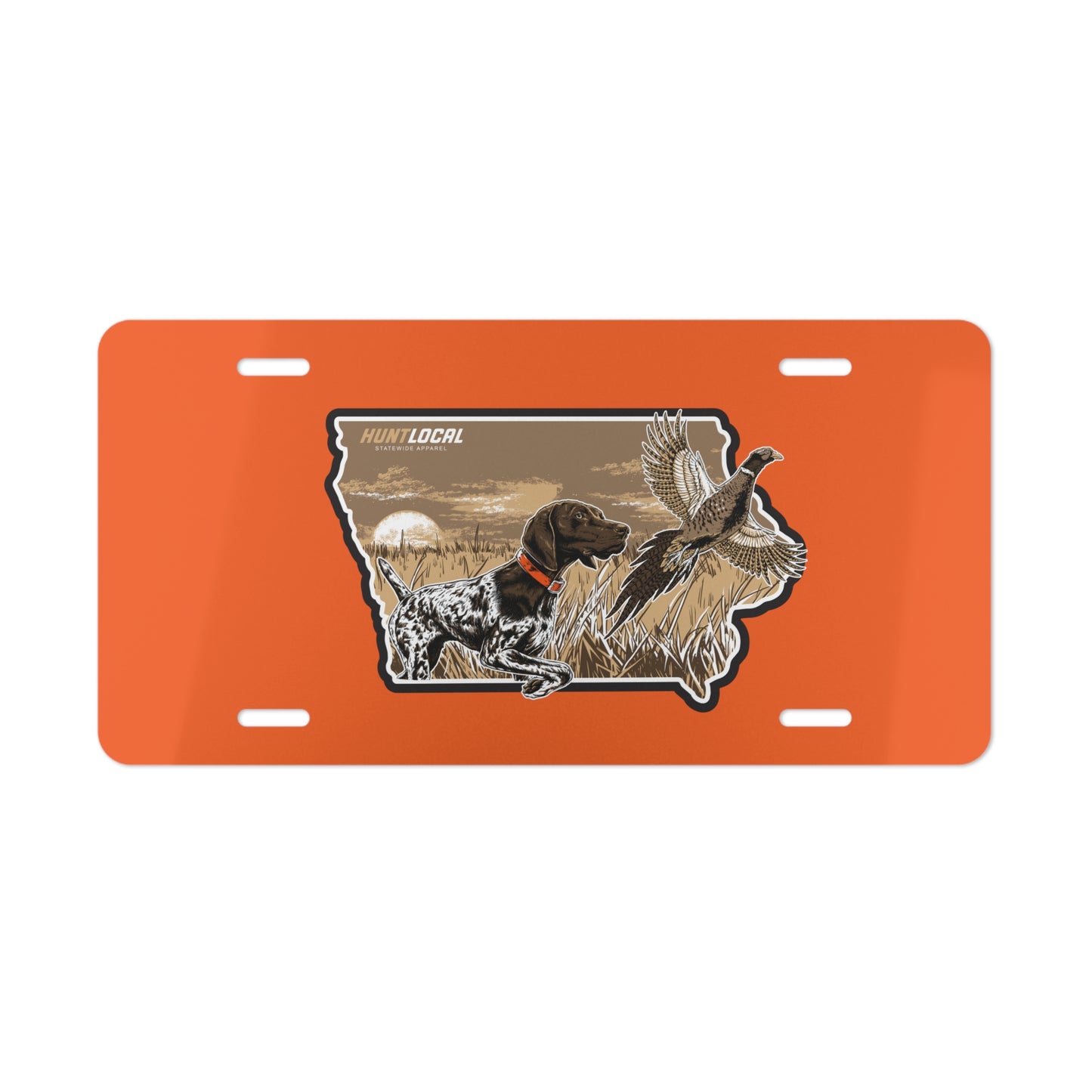 Iowa - Upland License Plate (orange)