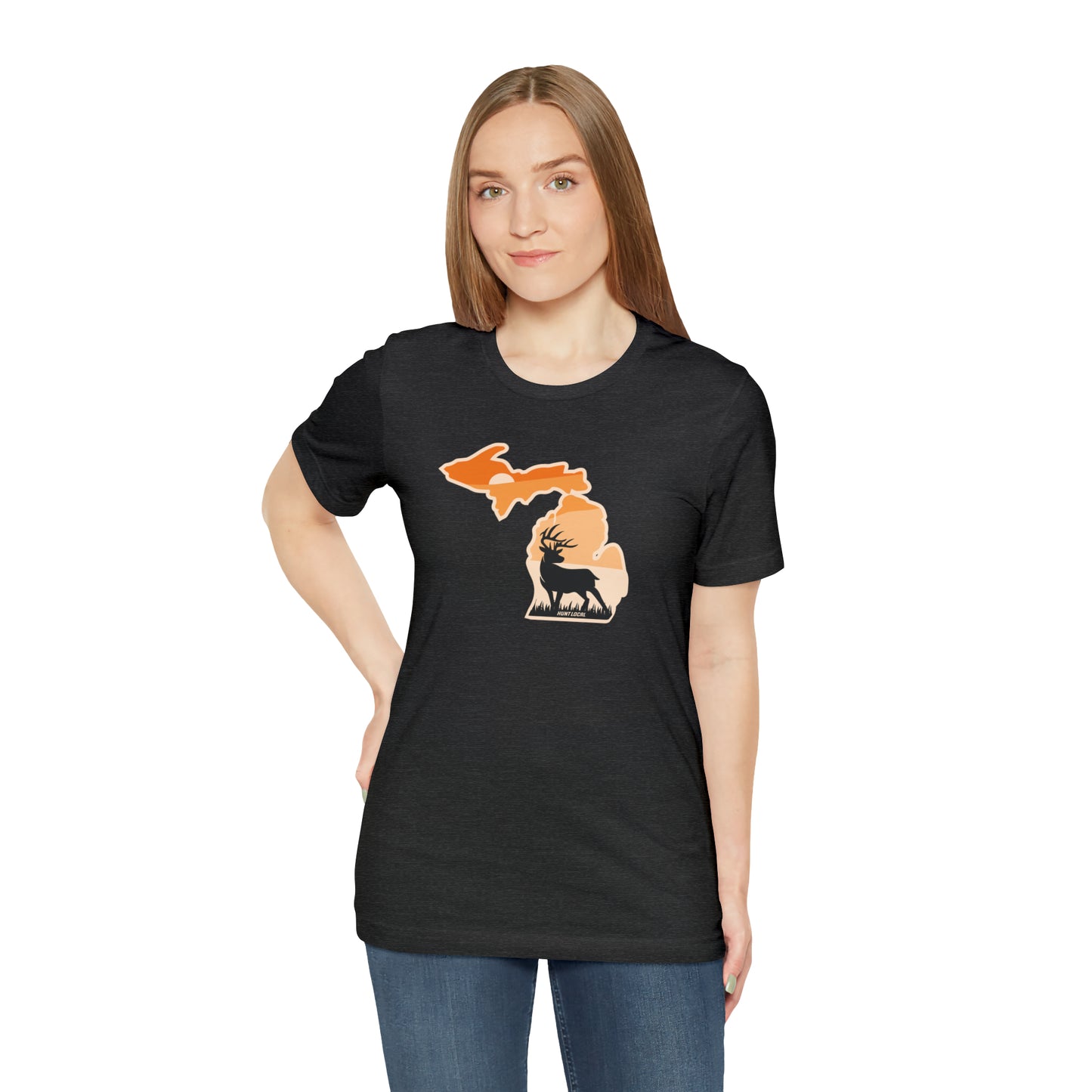 Michigan - Sunset Buck Front Tee