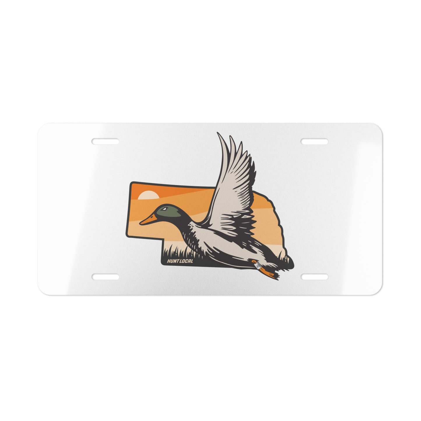 Nebraska - Waterfowl License Plate (white)