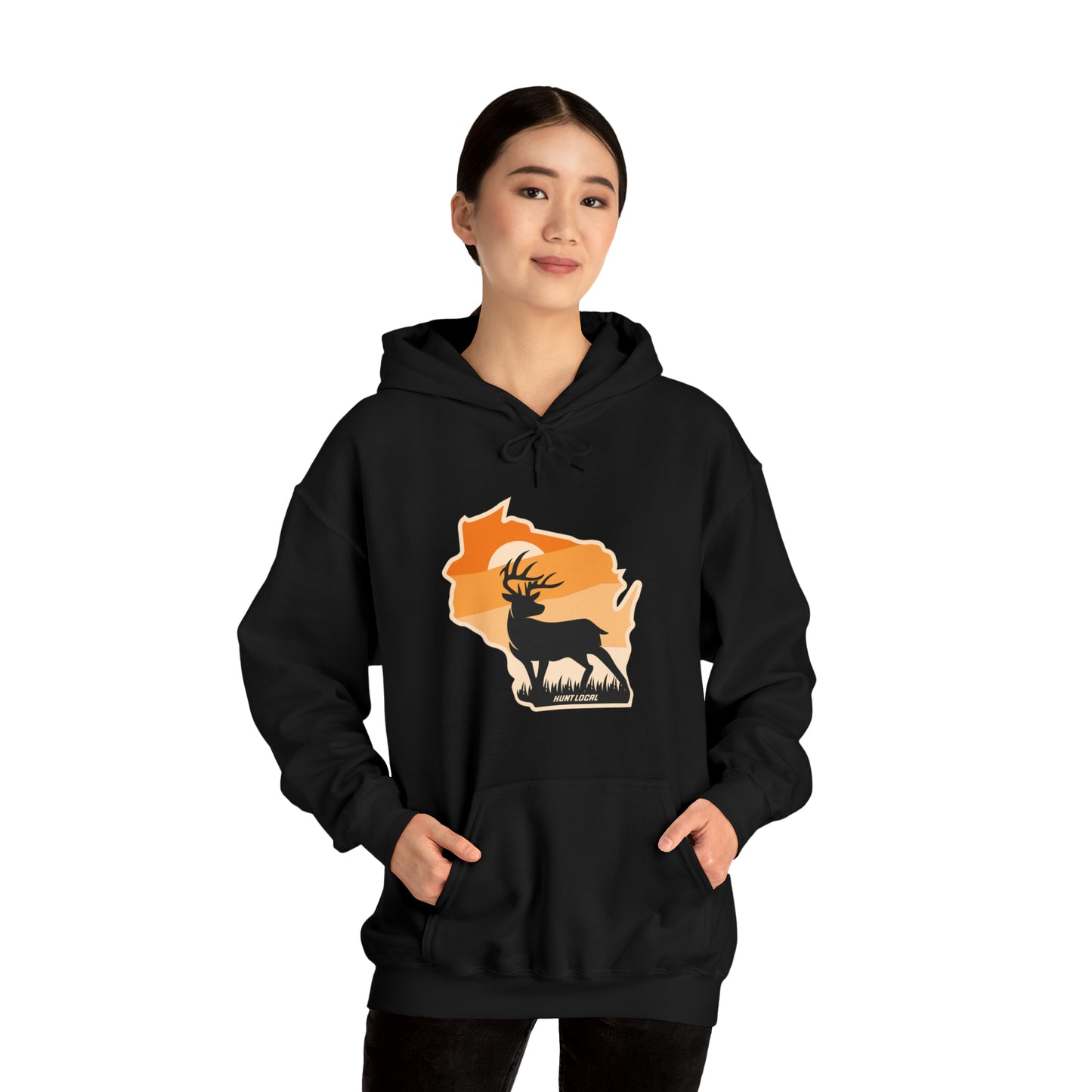 Wisconsin - Sunset Buck Hoodie