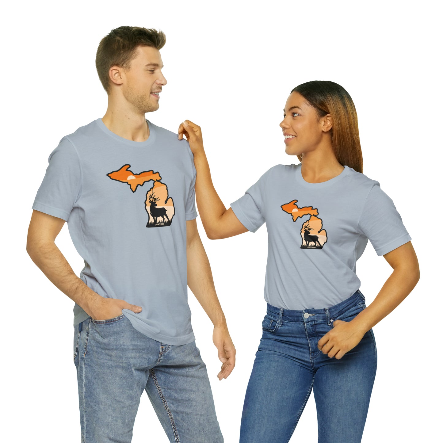 Michigan - Sunset Buck Front Tee
