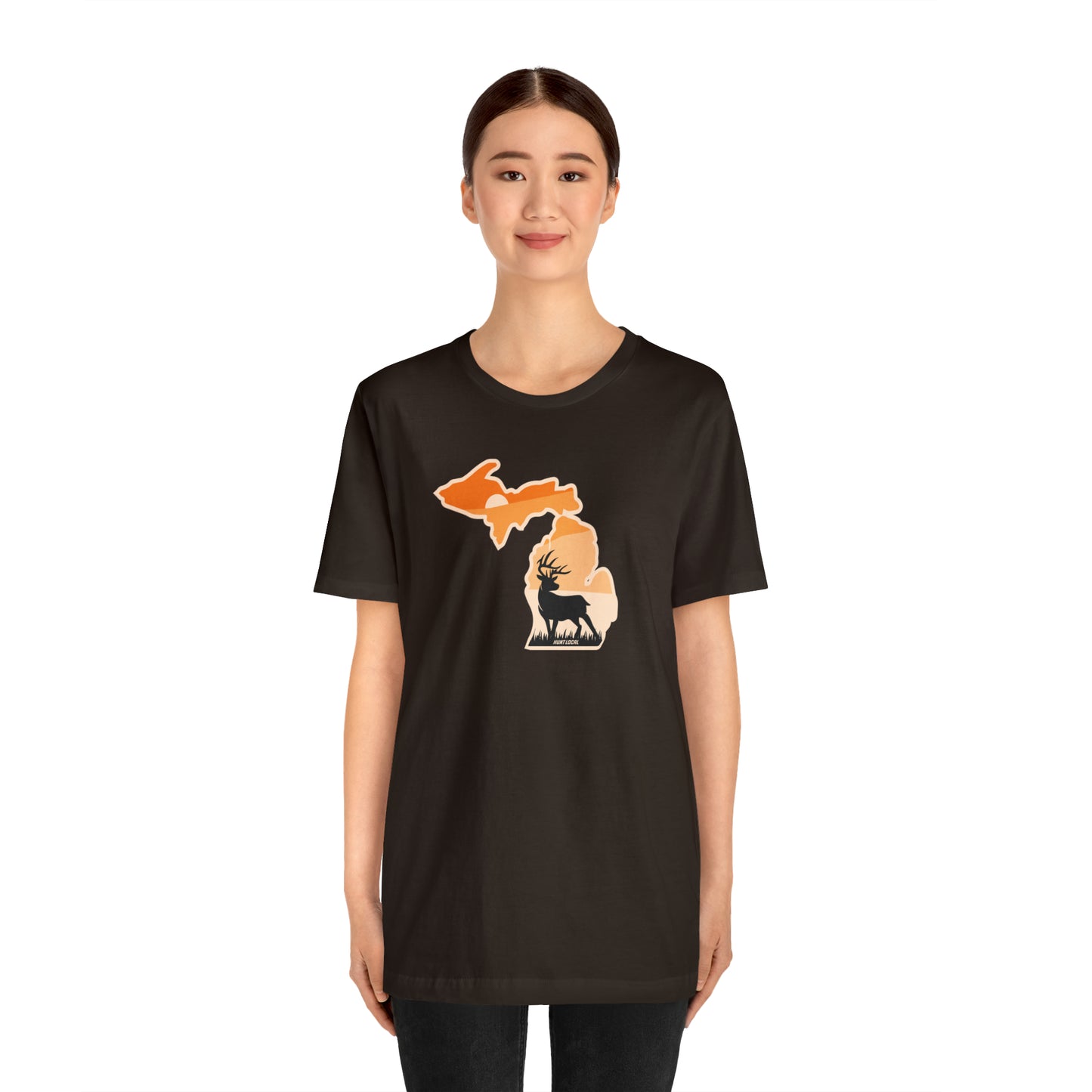 Michigan - Sunset Buck Front Tee
