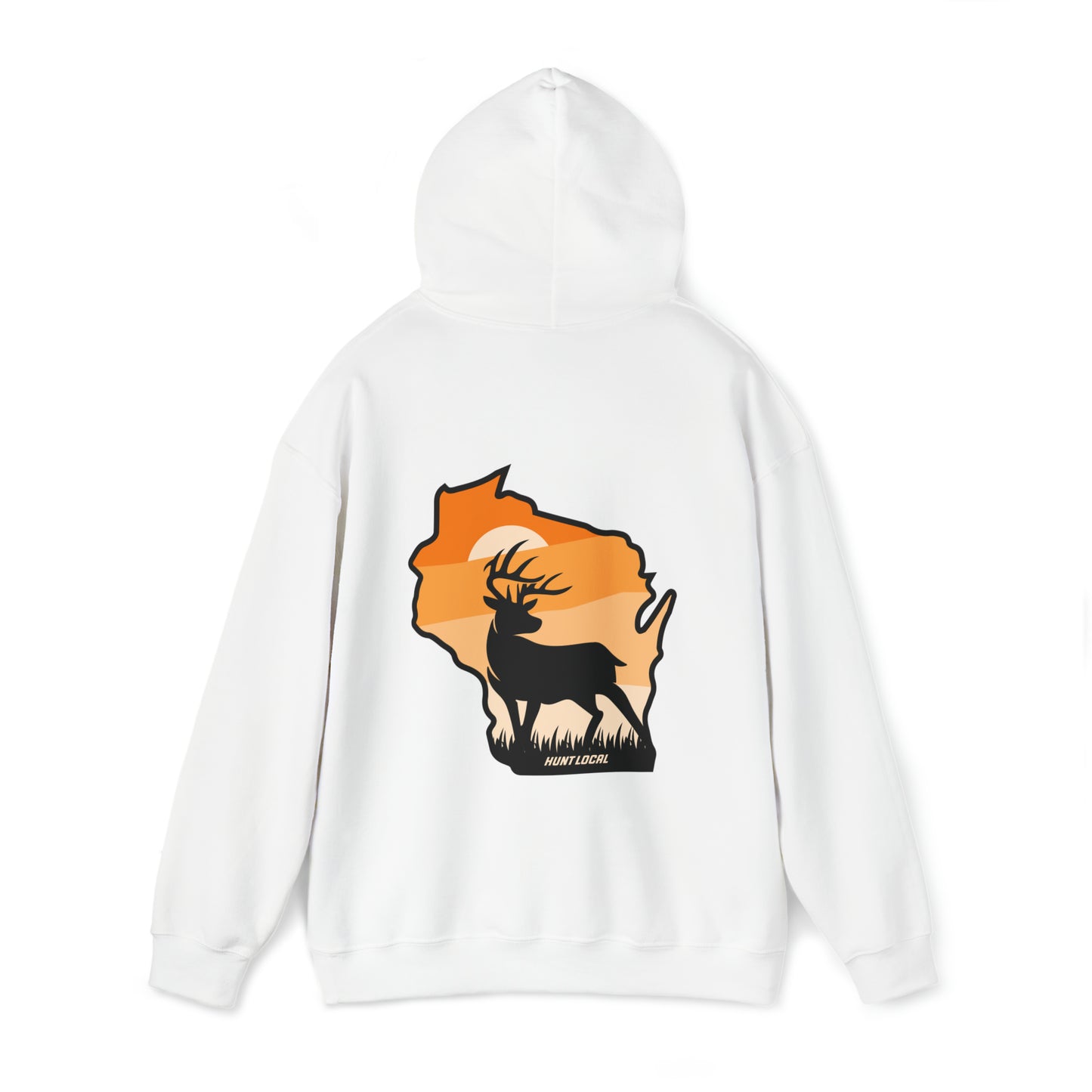 Wisconsin - Sunset Buck Hoodie (back)