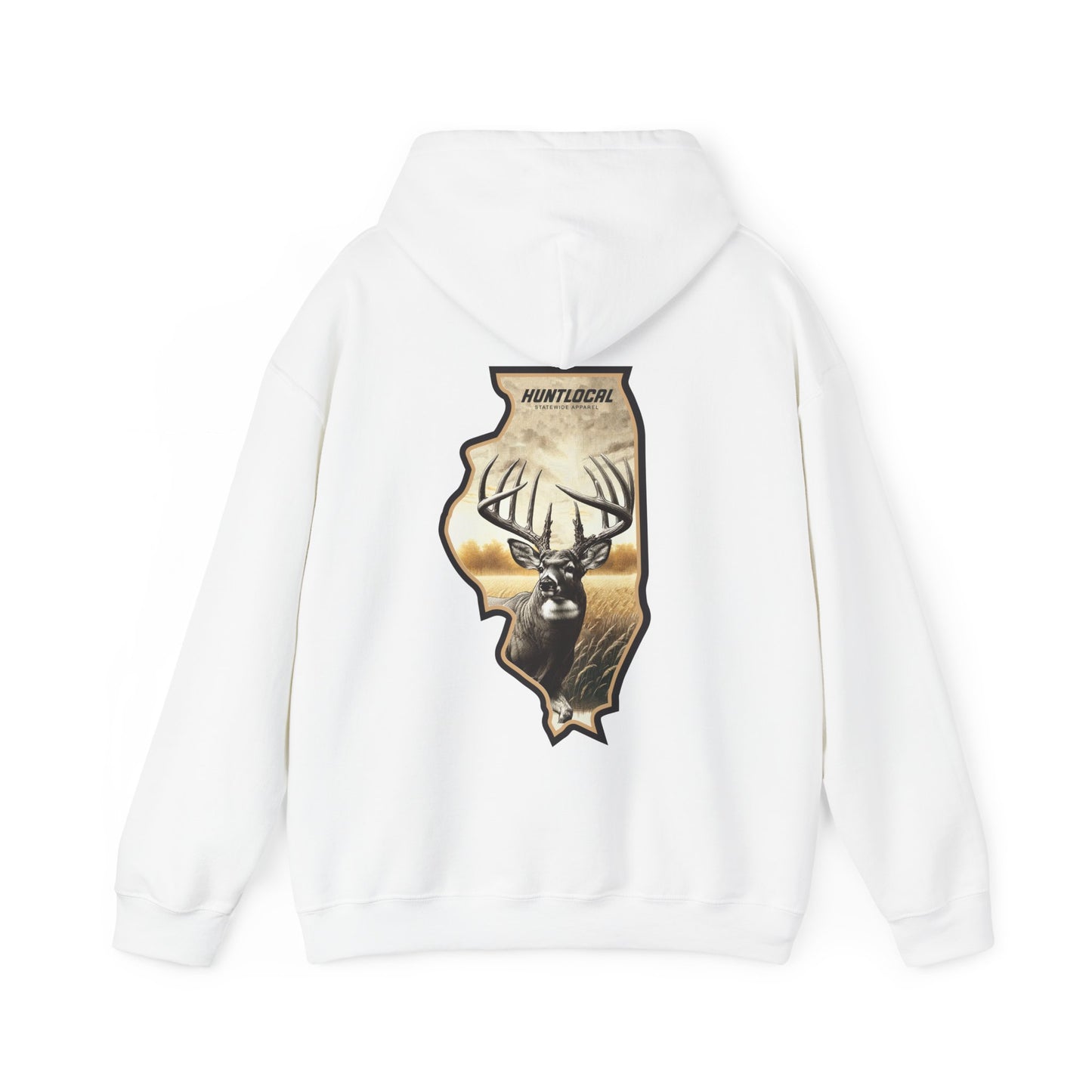 Illinois - Whitetail Buck Hoodie (back)
