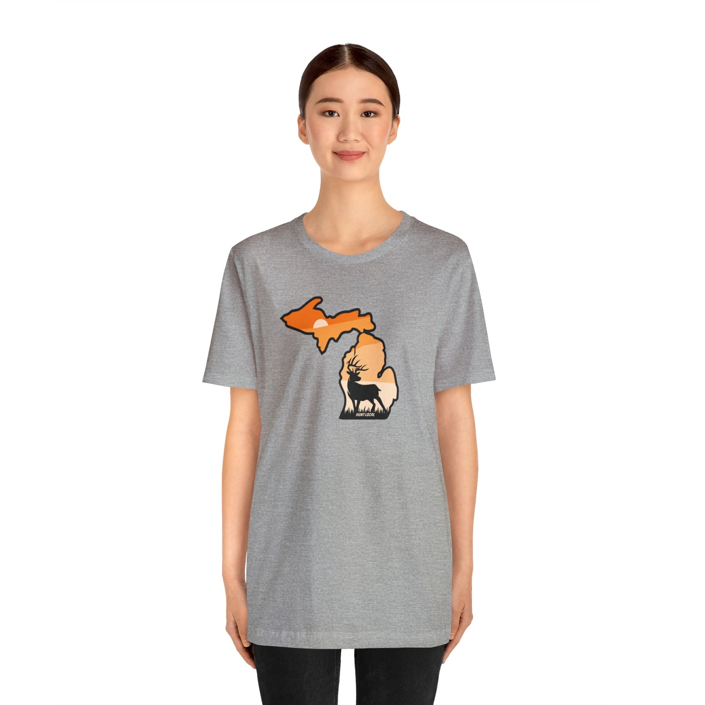 Michigan - Sunset Buck Front Tee