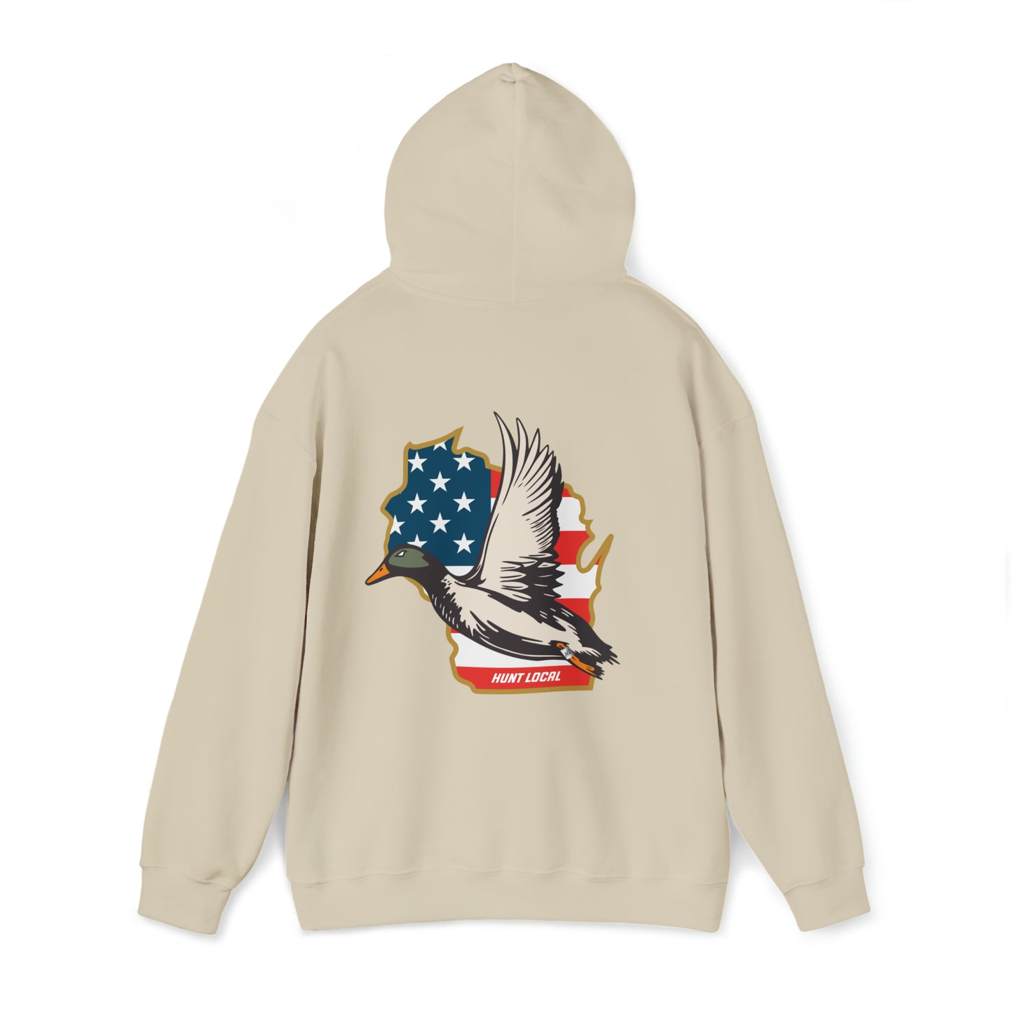 Wisconsin - USA Waterfowl Hoodie (back)
