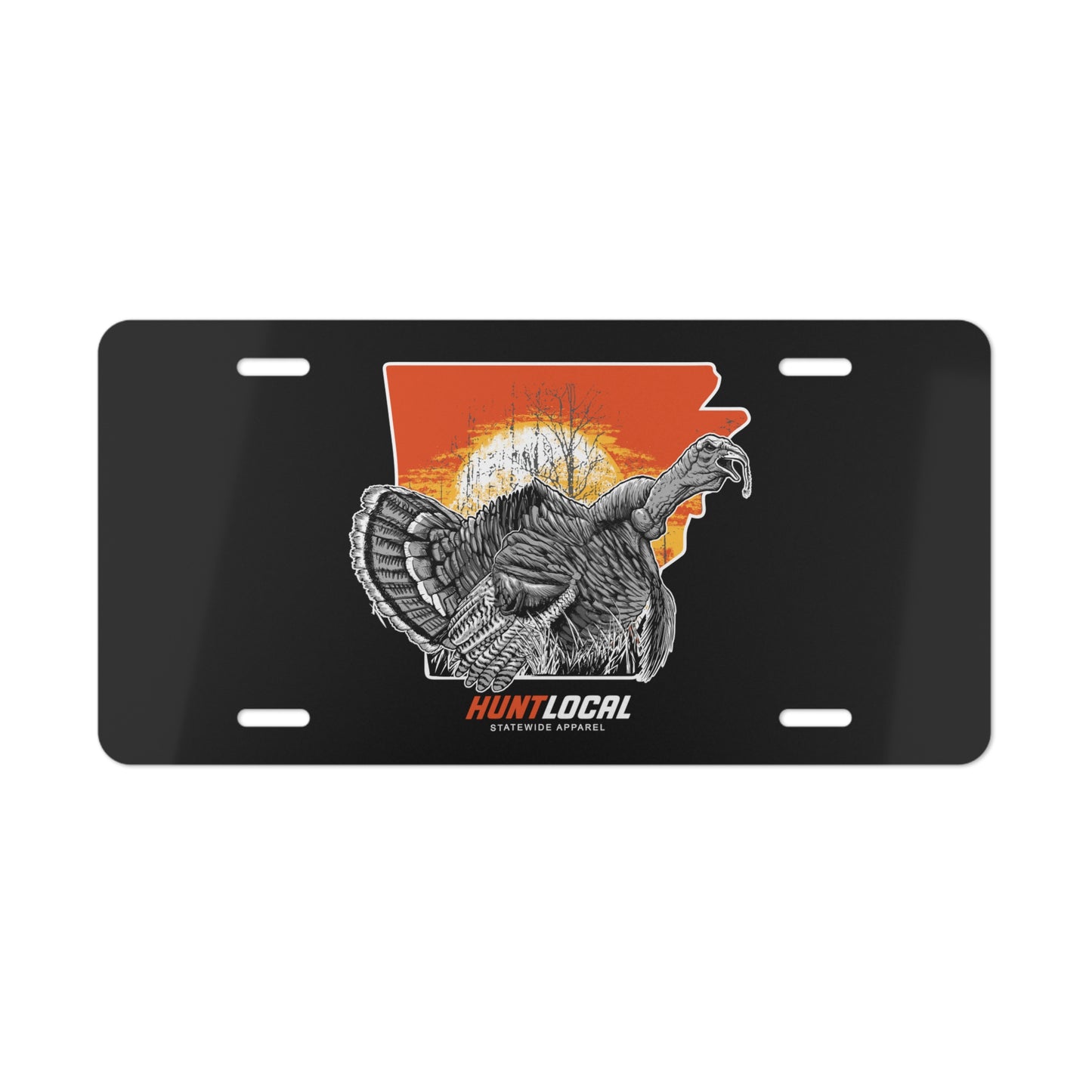 Arkansas - Turkey License Plate (black)