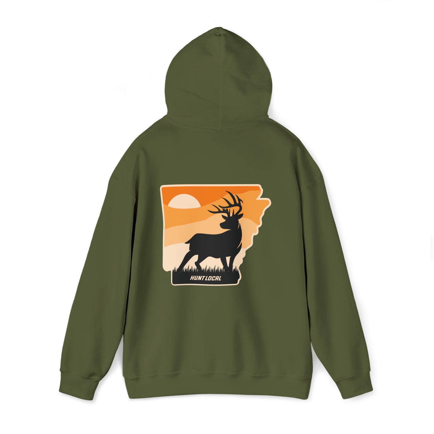 Arkansas - Sunset Buck Hoodie (back)