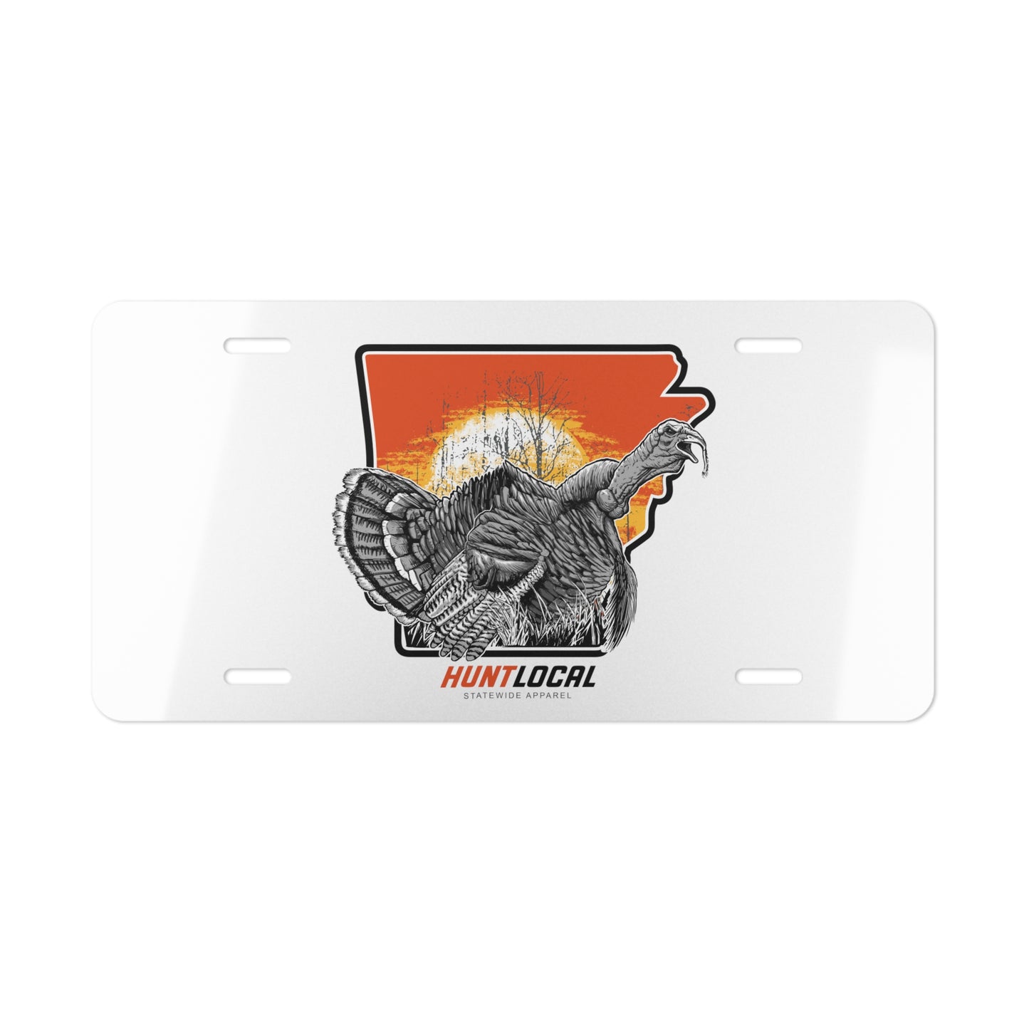 Arkansas - Turkey License Plate (white)