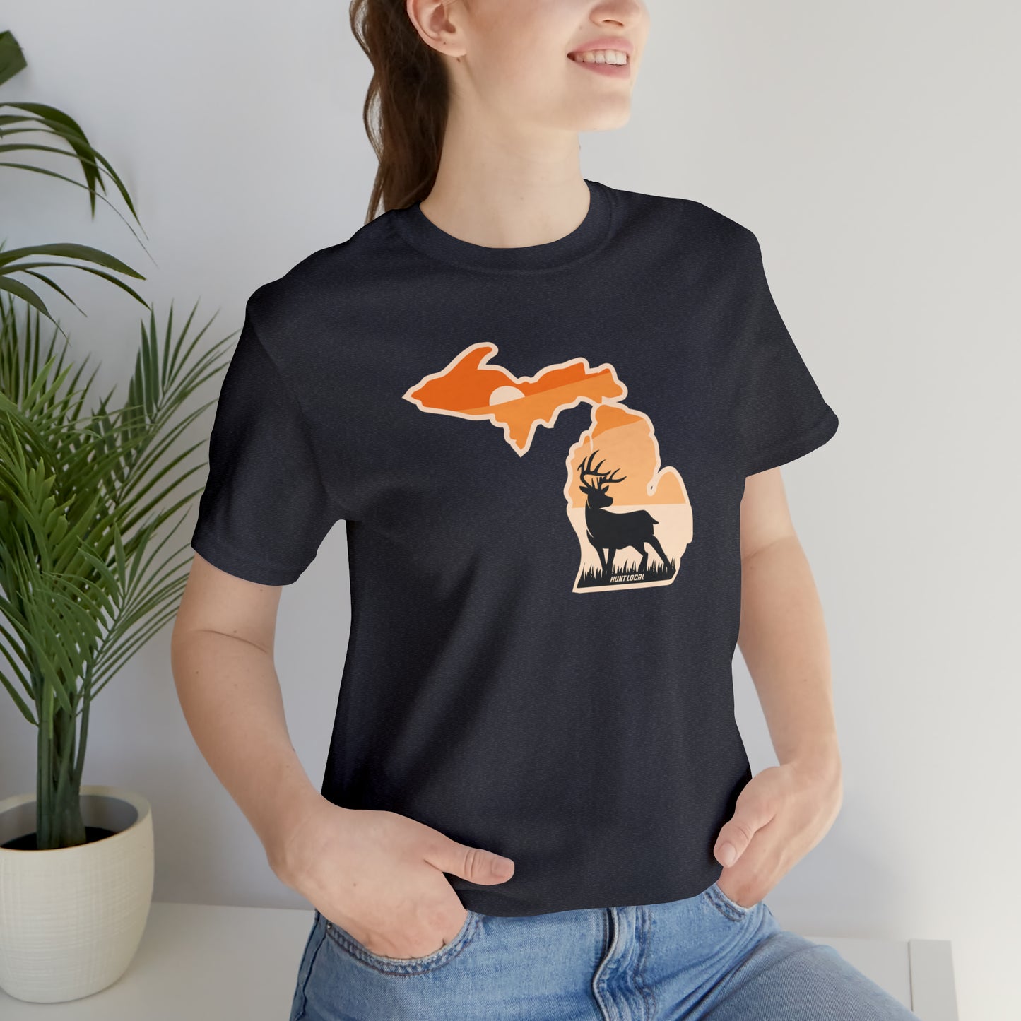 Michigan - Sunset Buck Front Tee