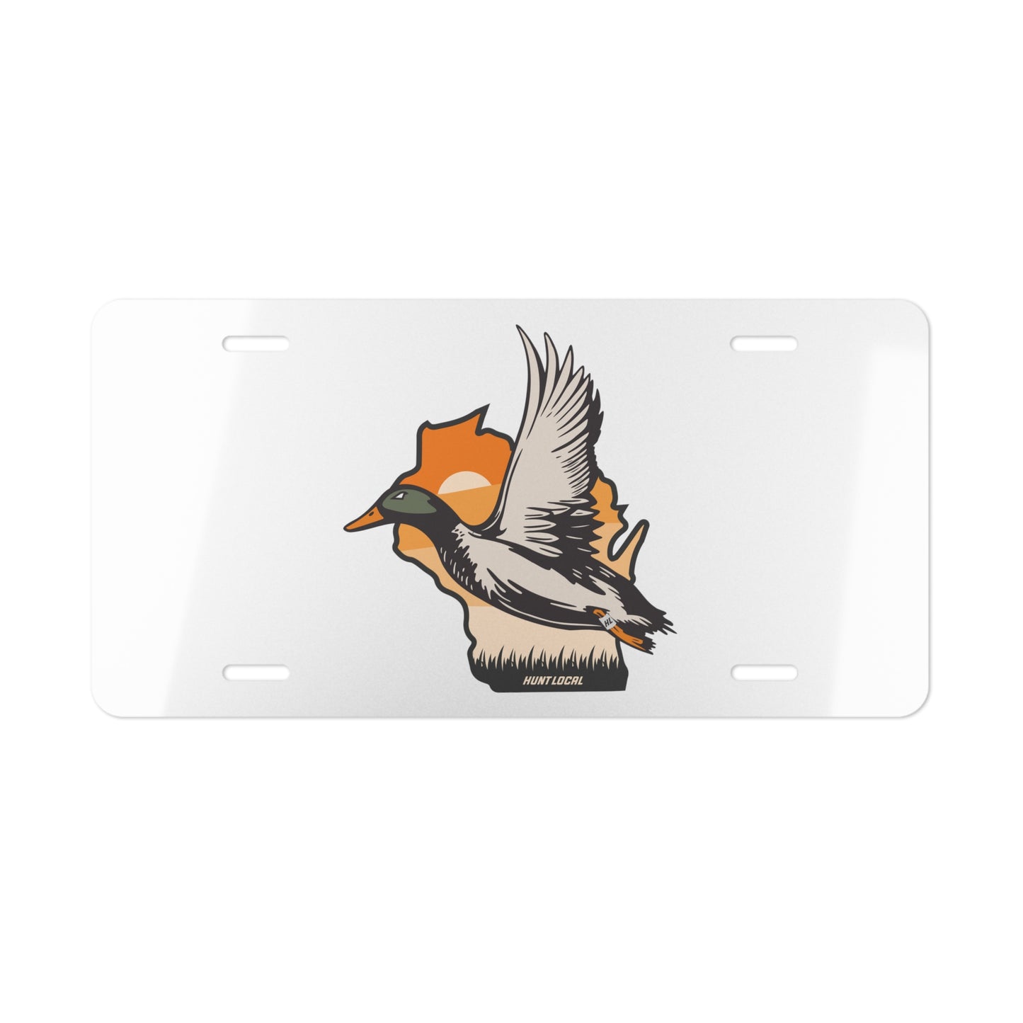Wisconsin - Waterfowl License Plate (white)