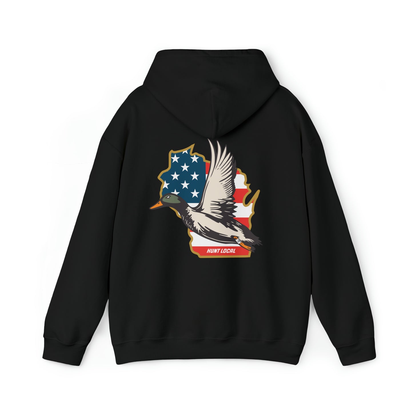 Wisconsin - USA Waterfowl Hoodie (back)