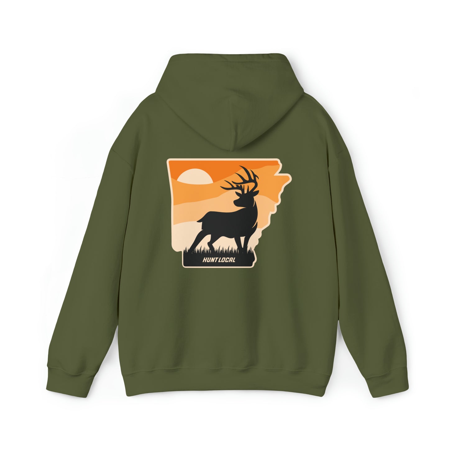 Arkansas - Sunset Buck Hoodie (back)