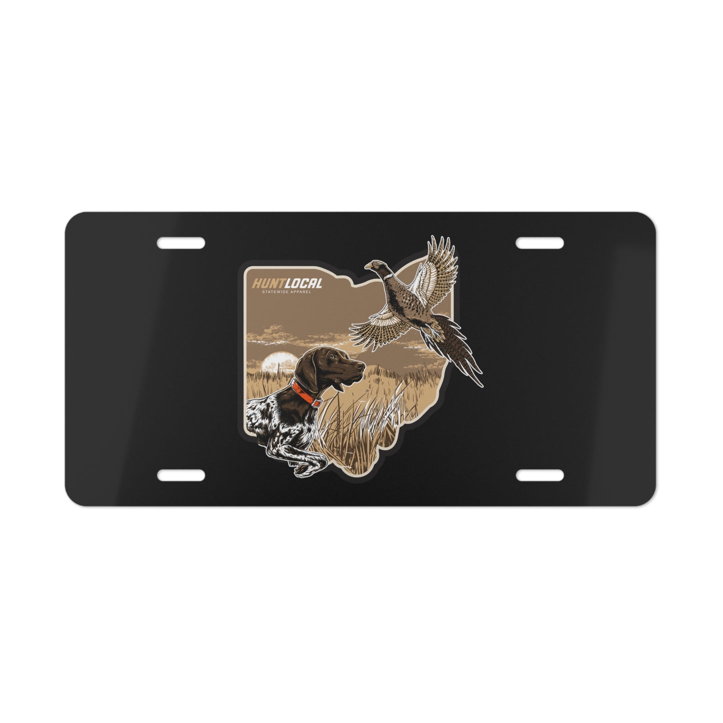 Ohio - Upland License Plate (black)