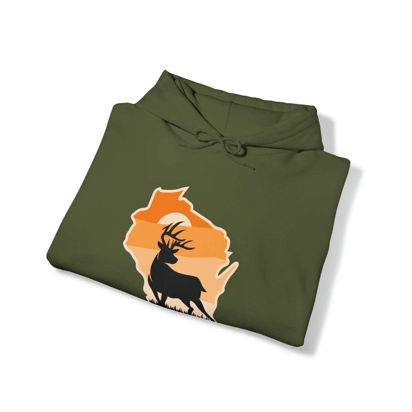 Wisconsin - Sunset Buck Hoodie