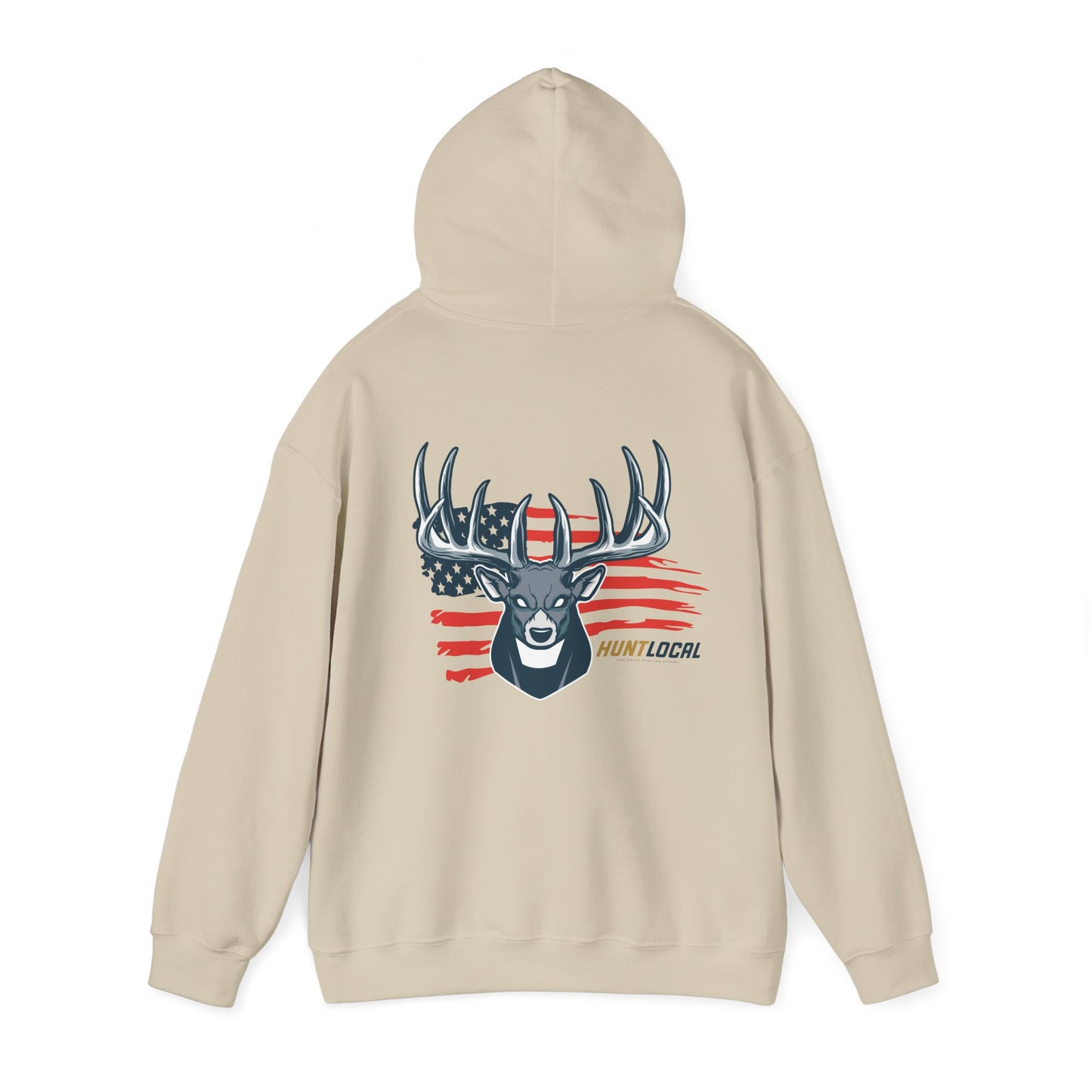 USA - Patriot Buck Distressed Hoodie (back)