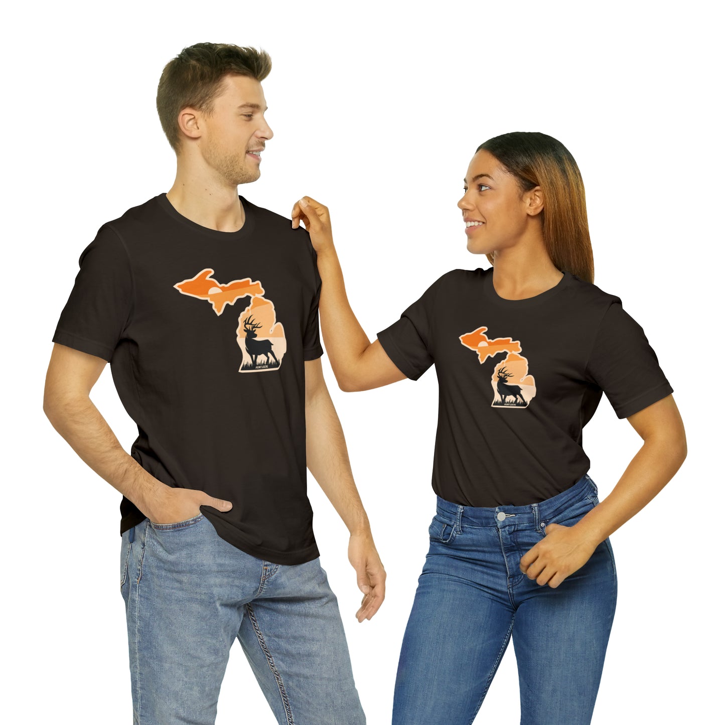 Michigan - Sunset Buck Front Tee
