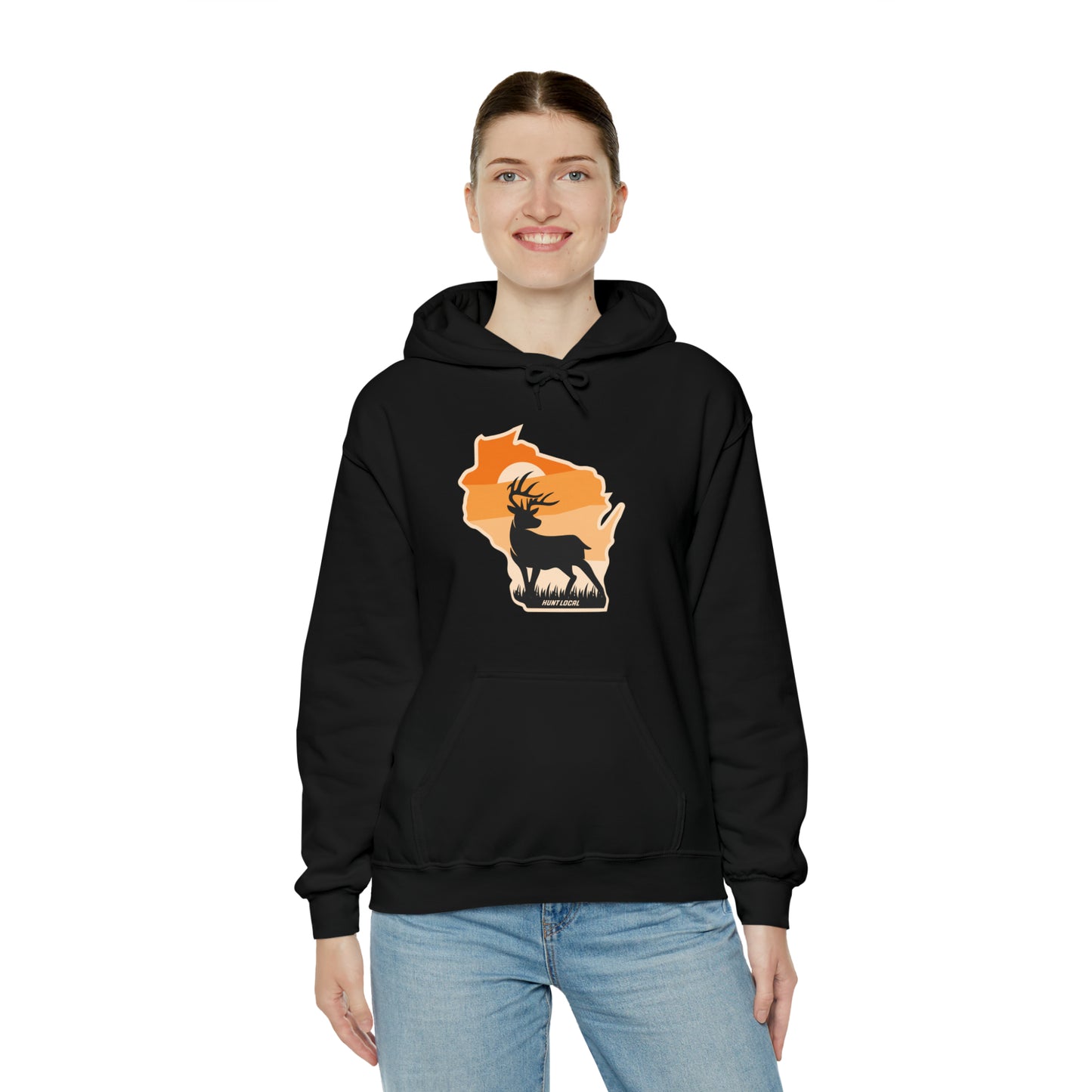 Wisconsin - Sunset Buck Hoodie