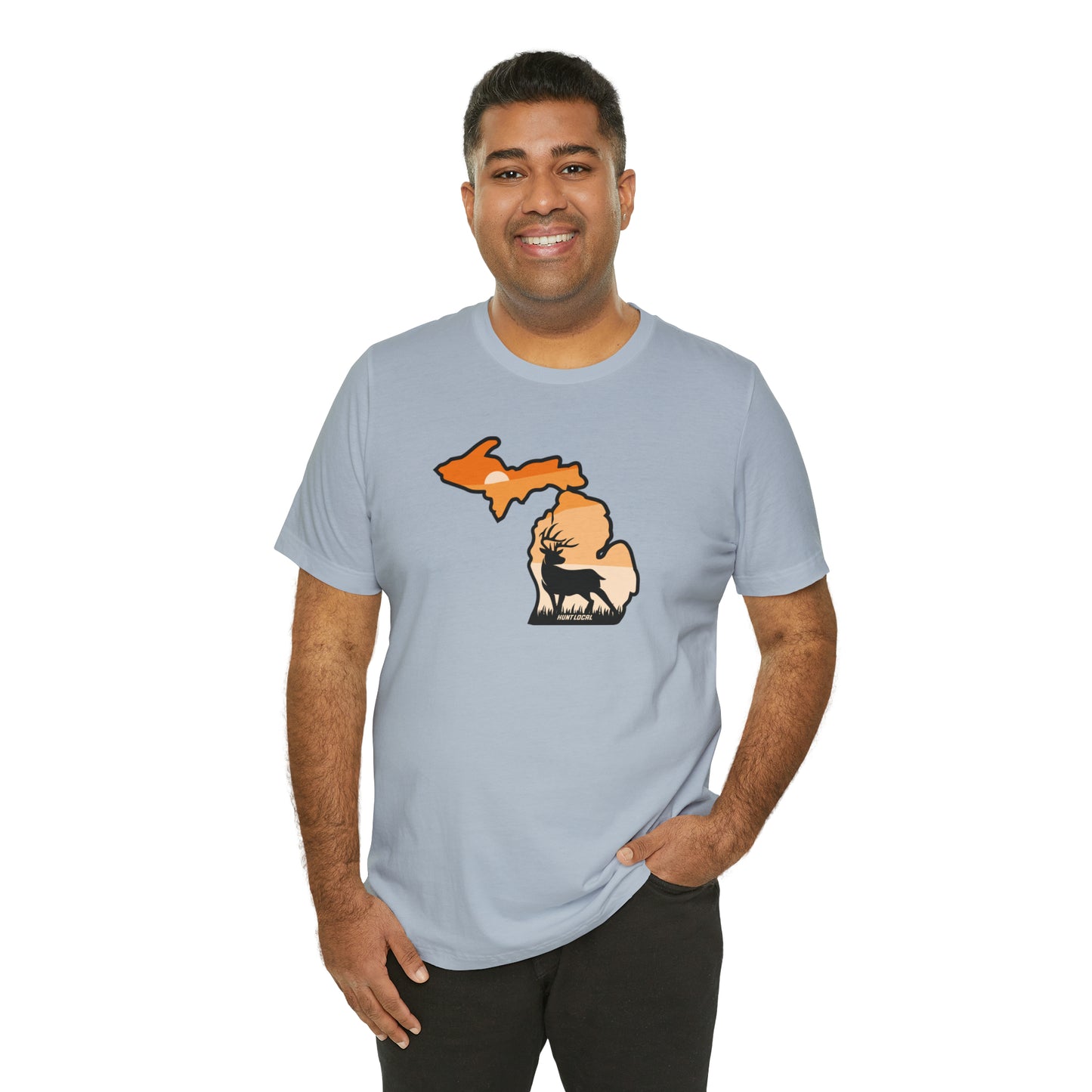 Michigan - Sunset Buck Front Tee