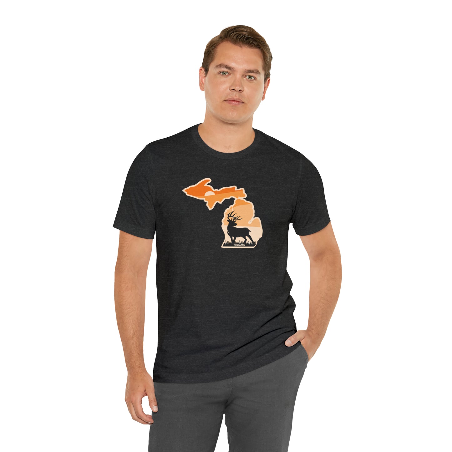 Michigan - Sunset Buck Front Tee