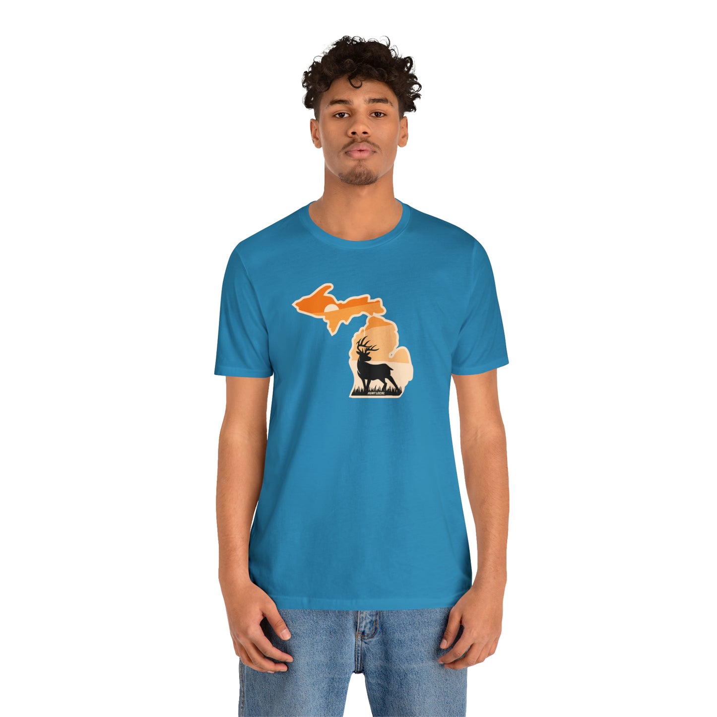 Michigan - Sunset Buck Front Tee