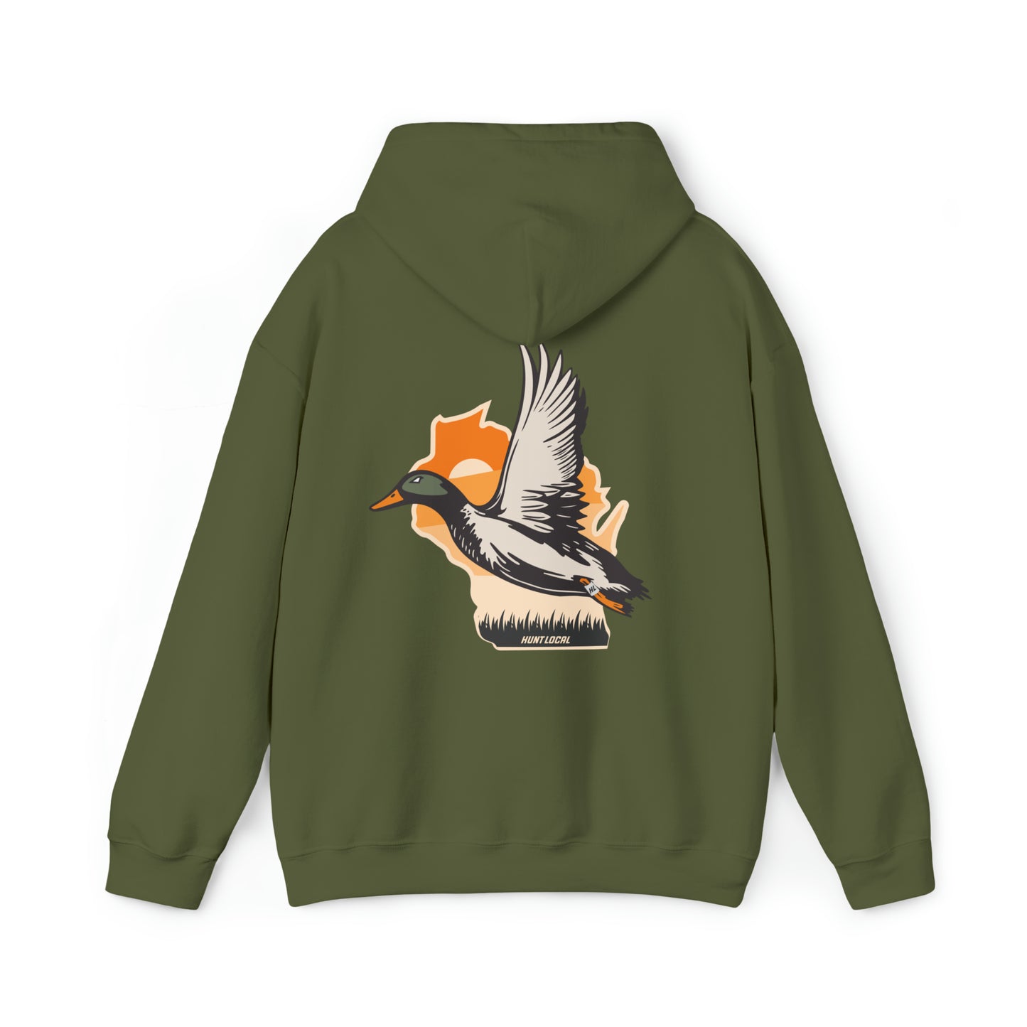 Wisconsin - Sunset Waterfowl Hoodie (back)