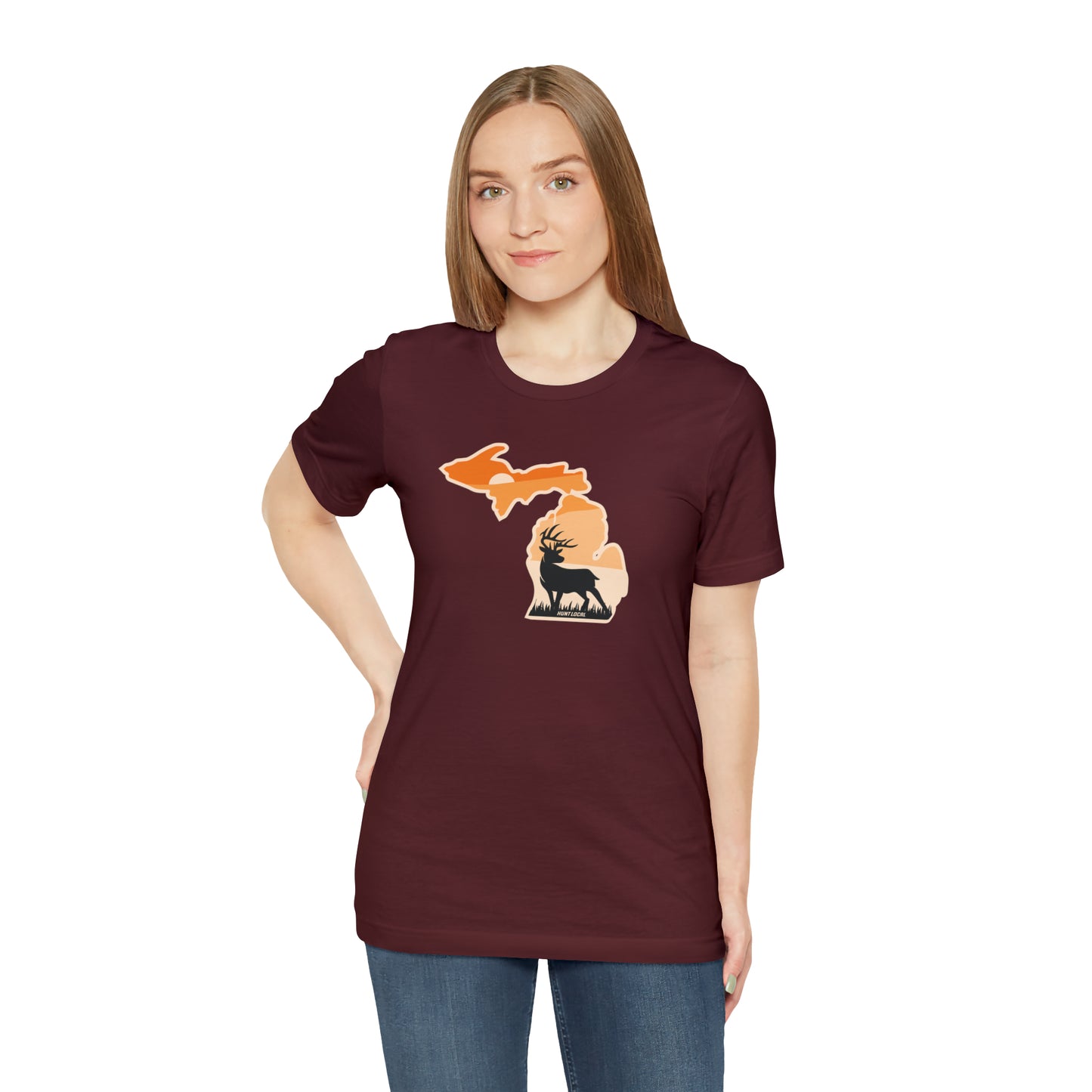 Michigan - Sunset Buck Front Tee