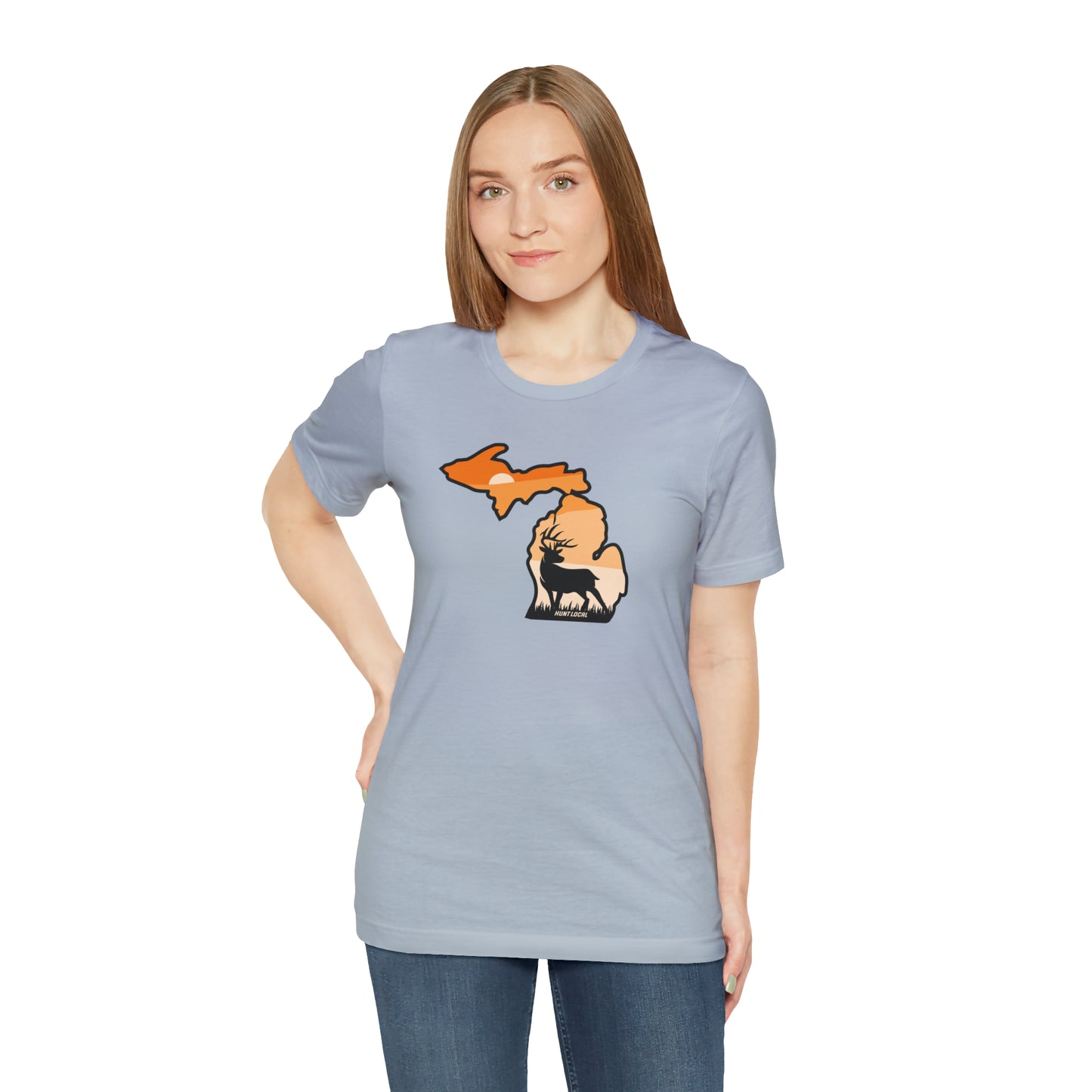 Michigan - Sunset Buck Front Tee