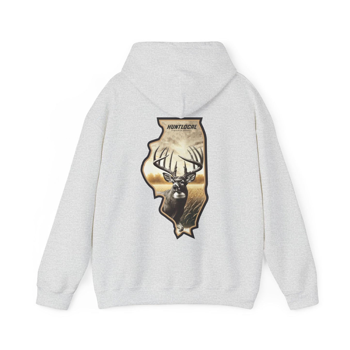 Illinois - Whitetail Buck Hoodie (back)