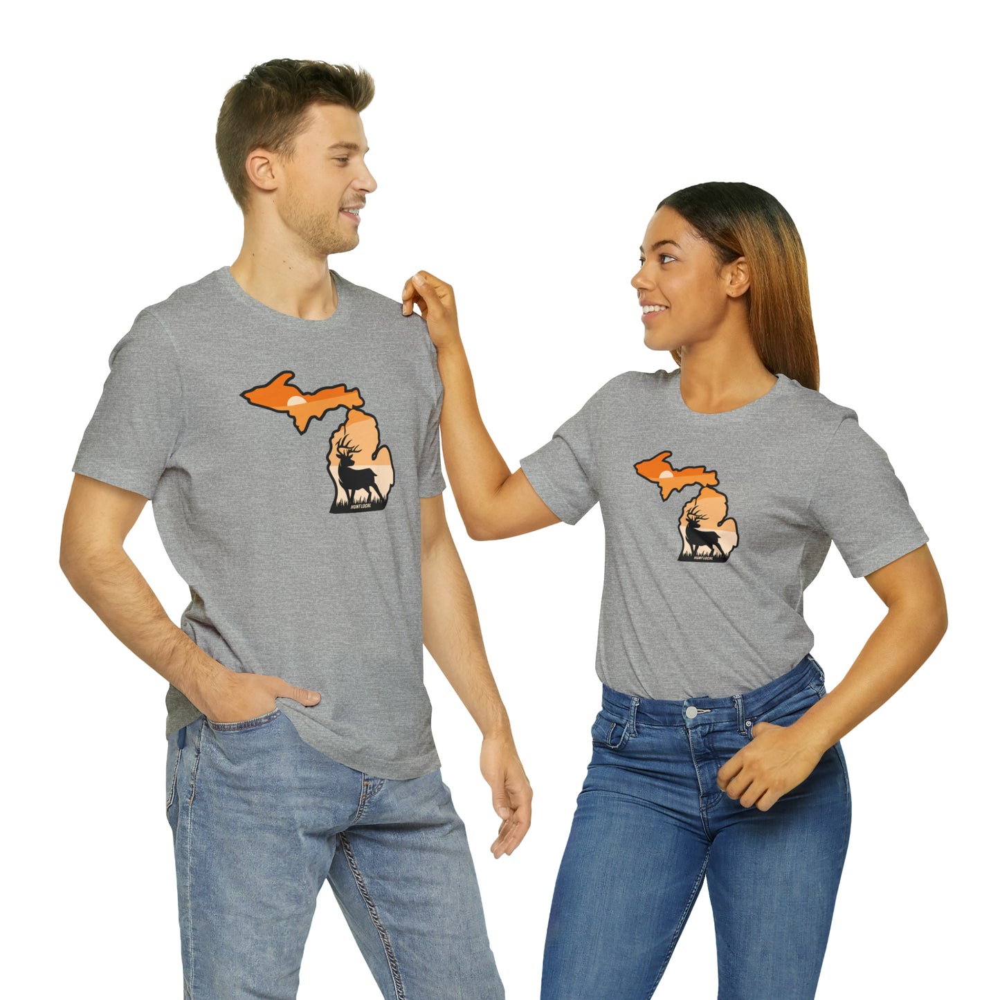 Michigan - Sunset Buck Front Tee