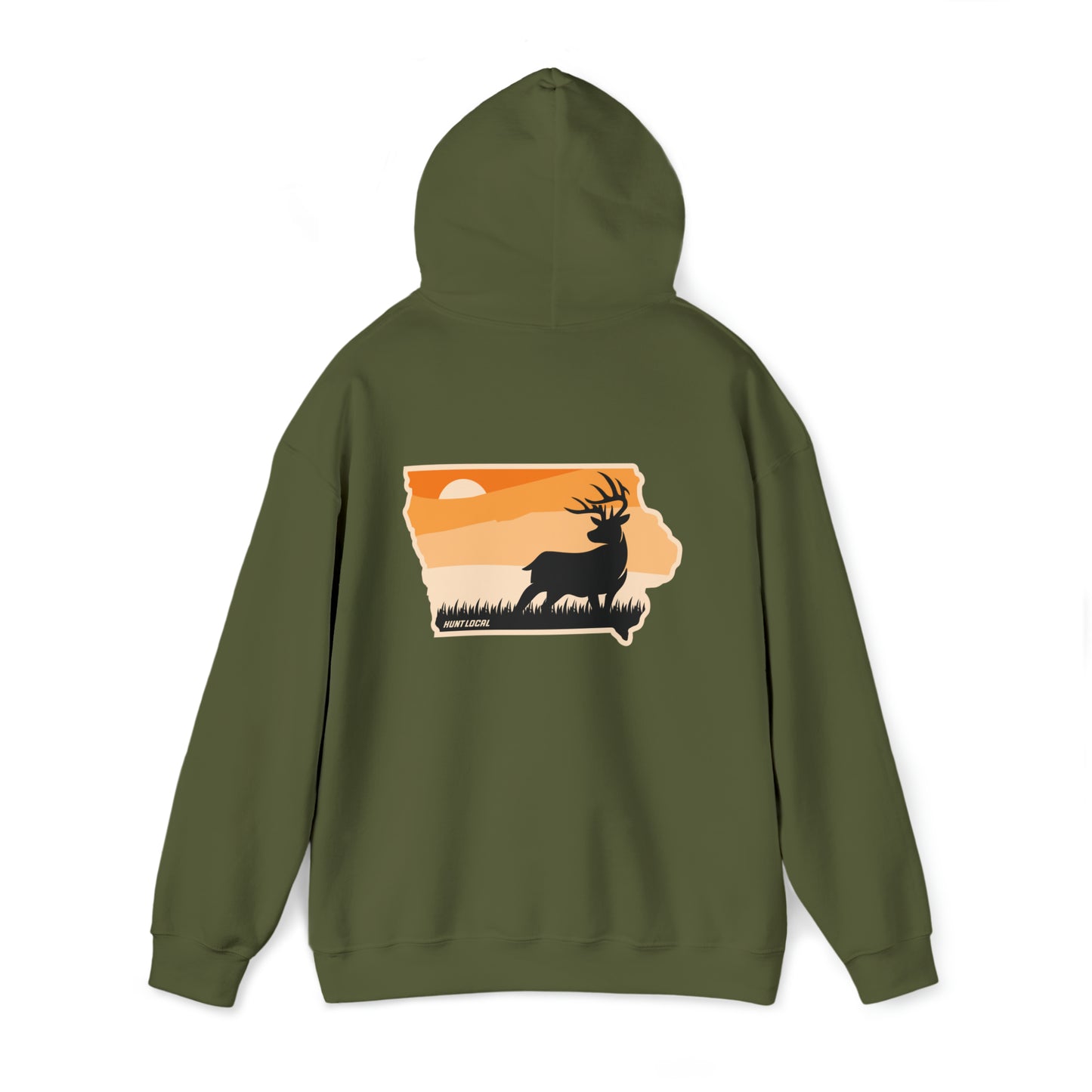 Iowa - Sunset Buck Hoodie (back)