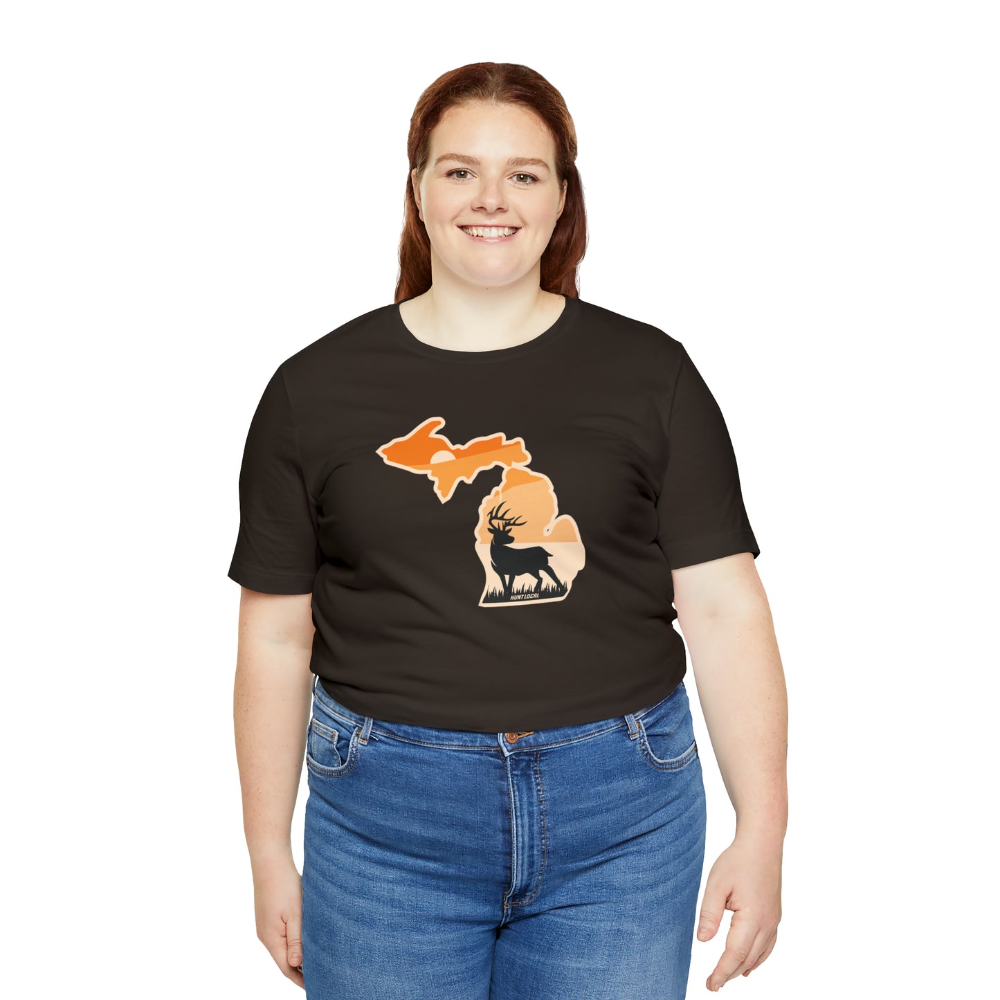 Michigan - Sunset Buck Front Tee