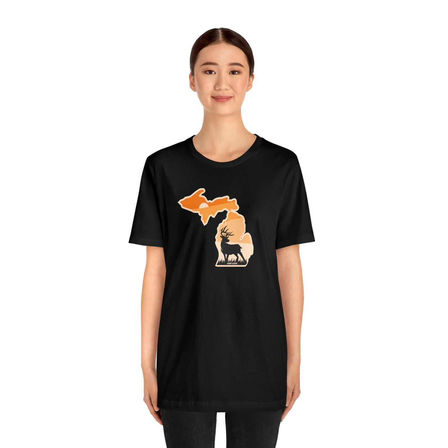 Michigan - Sunset Buck Front Tee