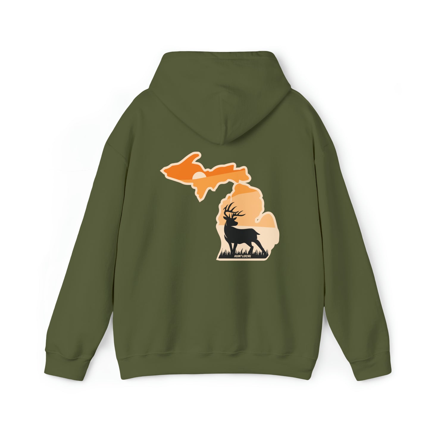 Michigan - Sunset Buck Hoodie (back)